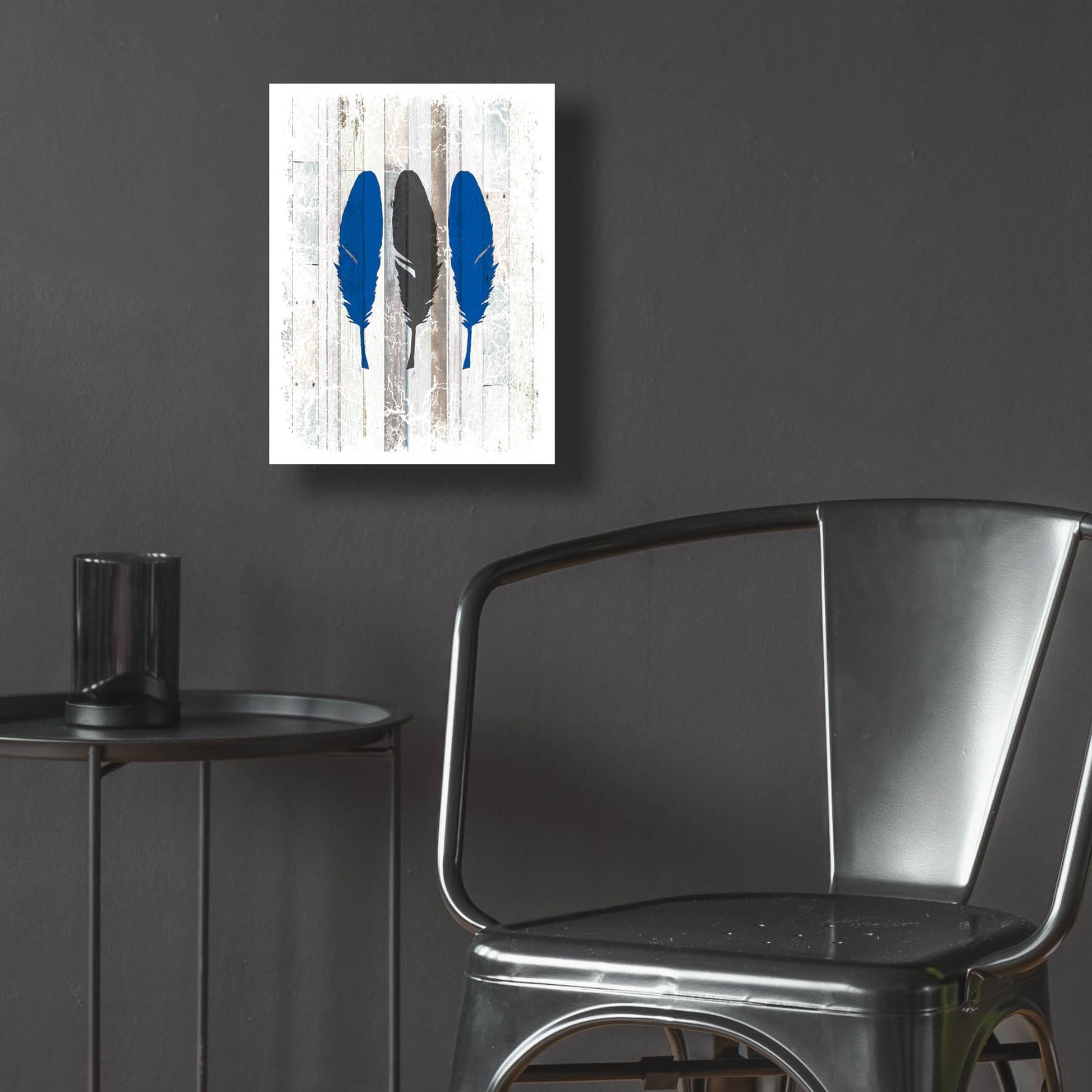 Epic Art 'The Blue Moose - Feathers' by Lightbox Journal, Acrylic Glass Wall Art,12x16