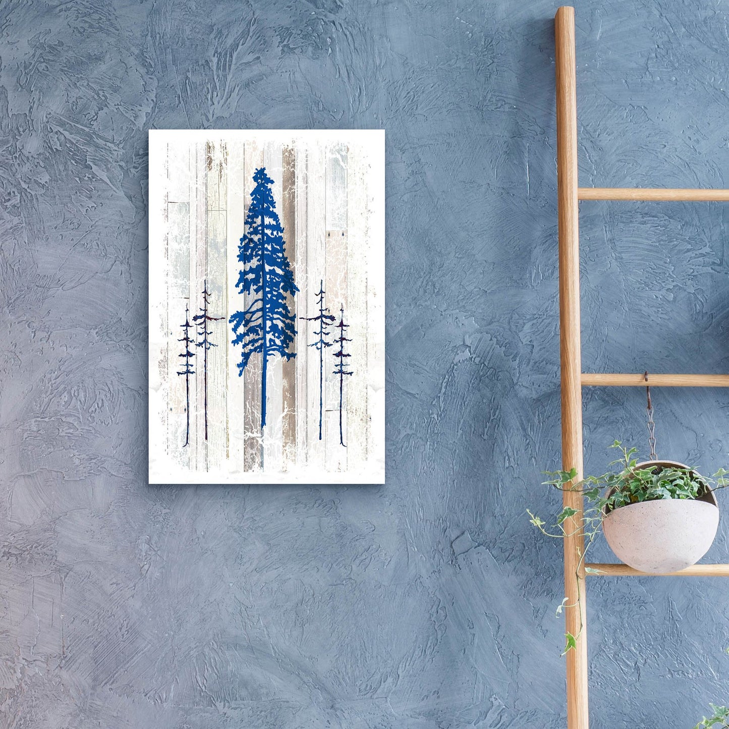 Epic Art 'The Blue Moose - Lodge Pole Pine' by Lightbox Journal, Acrylic Glass Wall Art,16x24