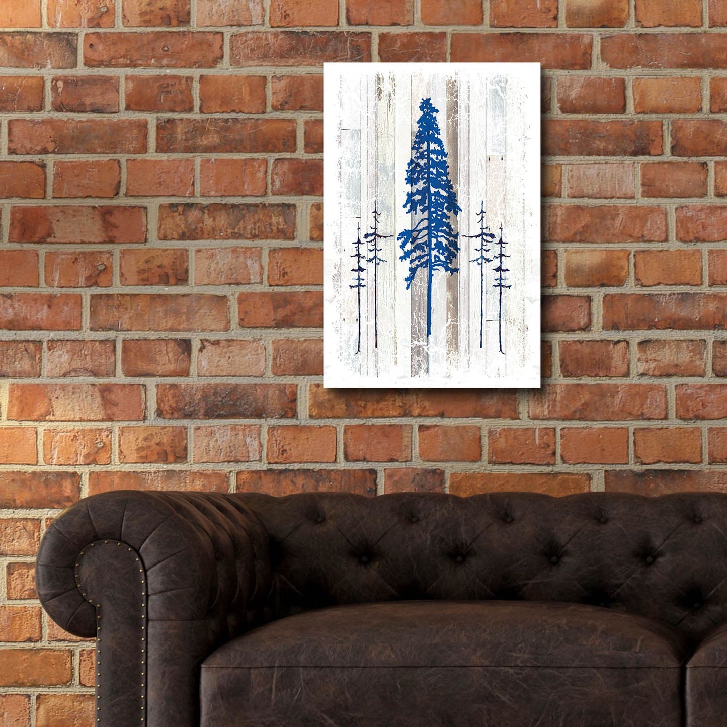 Epic Art 'The Blue Moose - Lodge Pole Pine' by Lightbox Journal, Acrylic Glass Wall Art,16x24