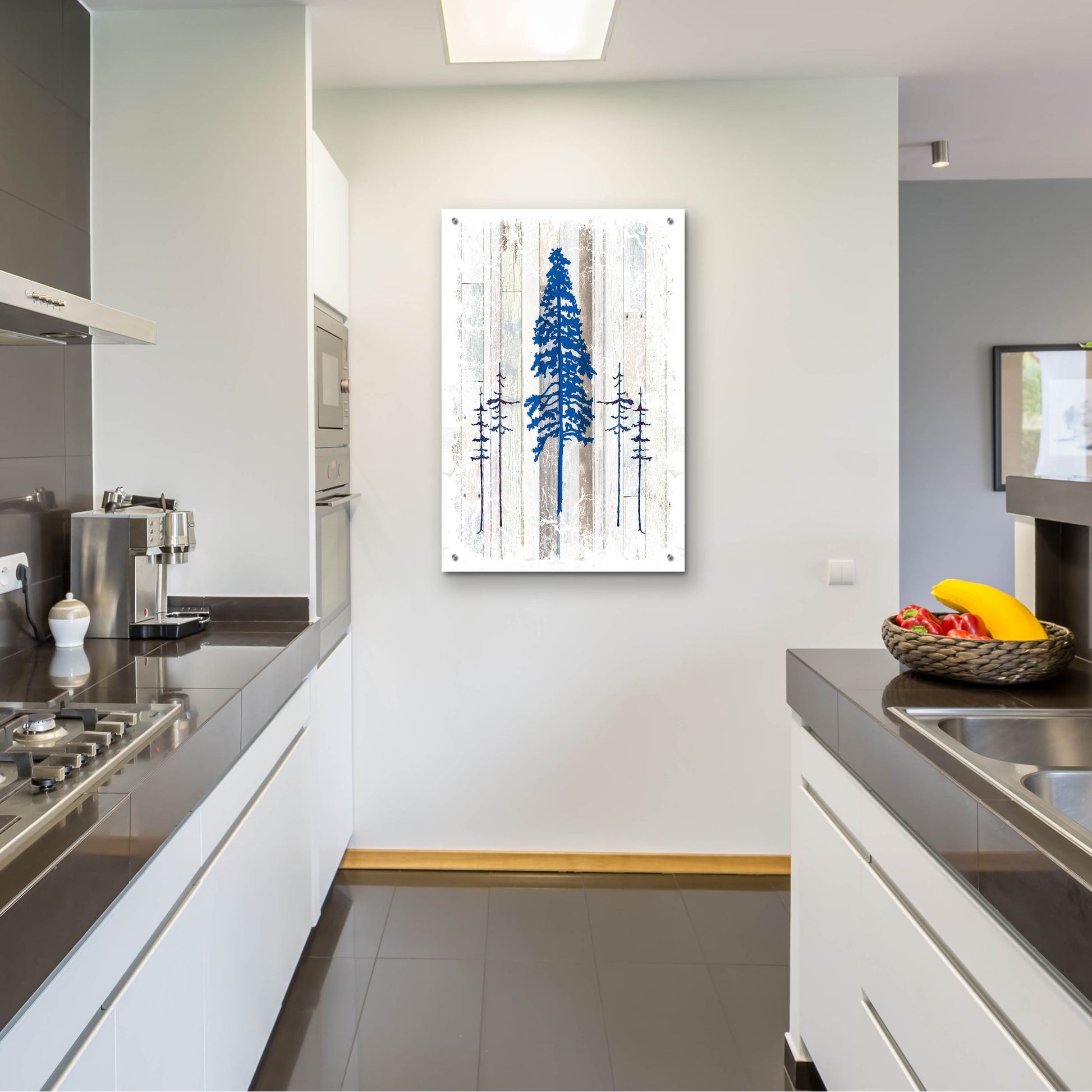 Epic Art 'The Blue Moose - Lodge Pole Pine' by Lightbox Journal, Acrylic Glass Wall Art,24x36