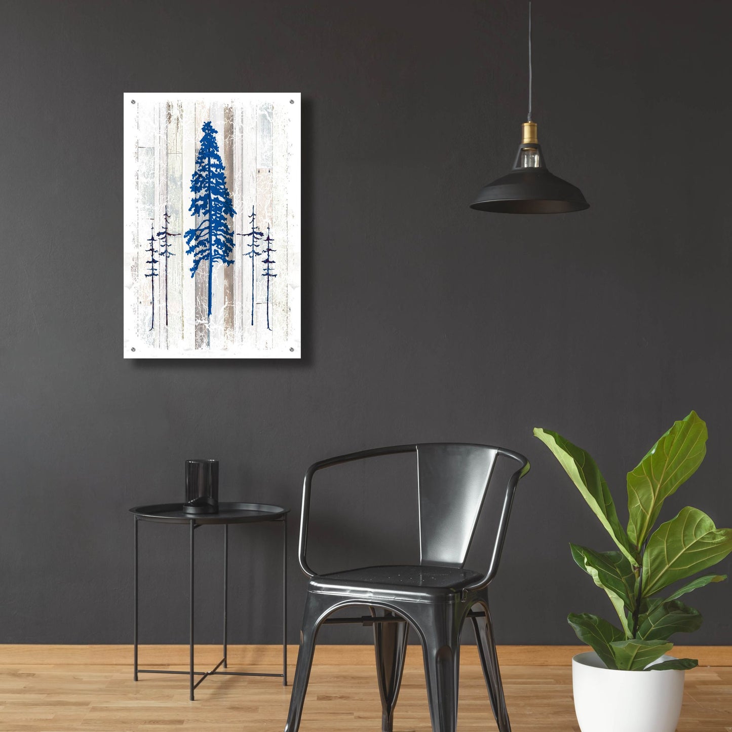 Epic Art 'The Blue Moose - Lodge Pole Pine' by Lightbox Journal, Acrylic Glass Wall Art,24x36