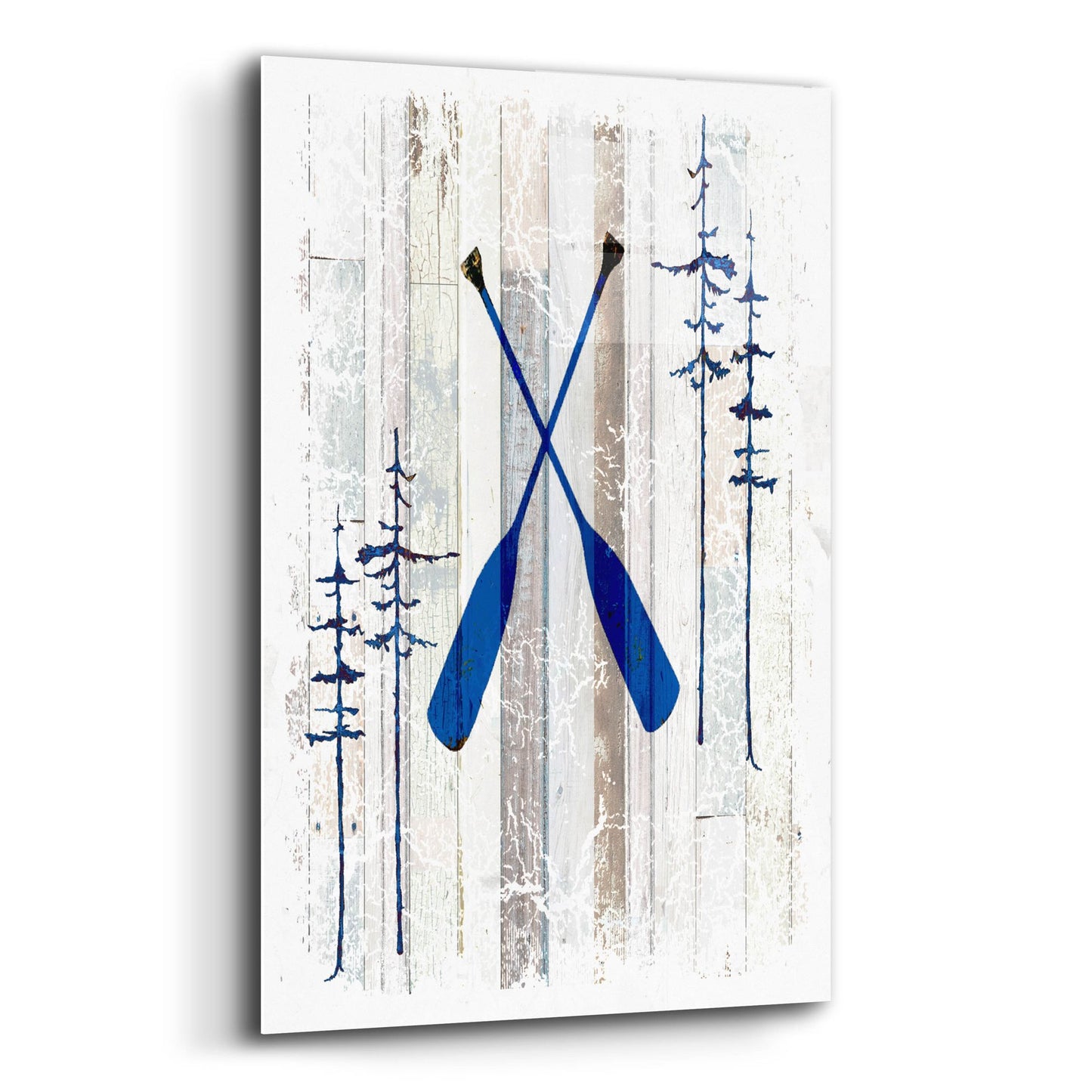 Epic Art 'The Blue Moose - Oars' by Lightbox Journal, Acrylic Glass Wall Art,12x16