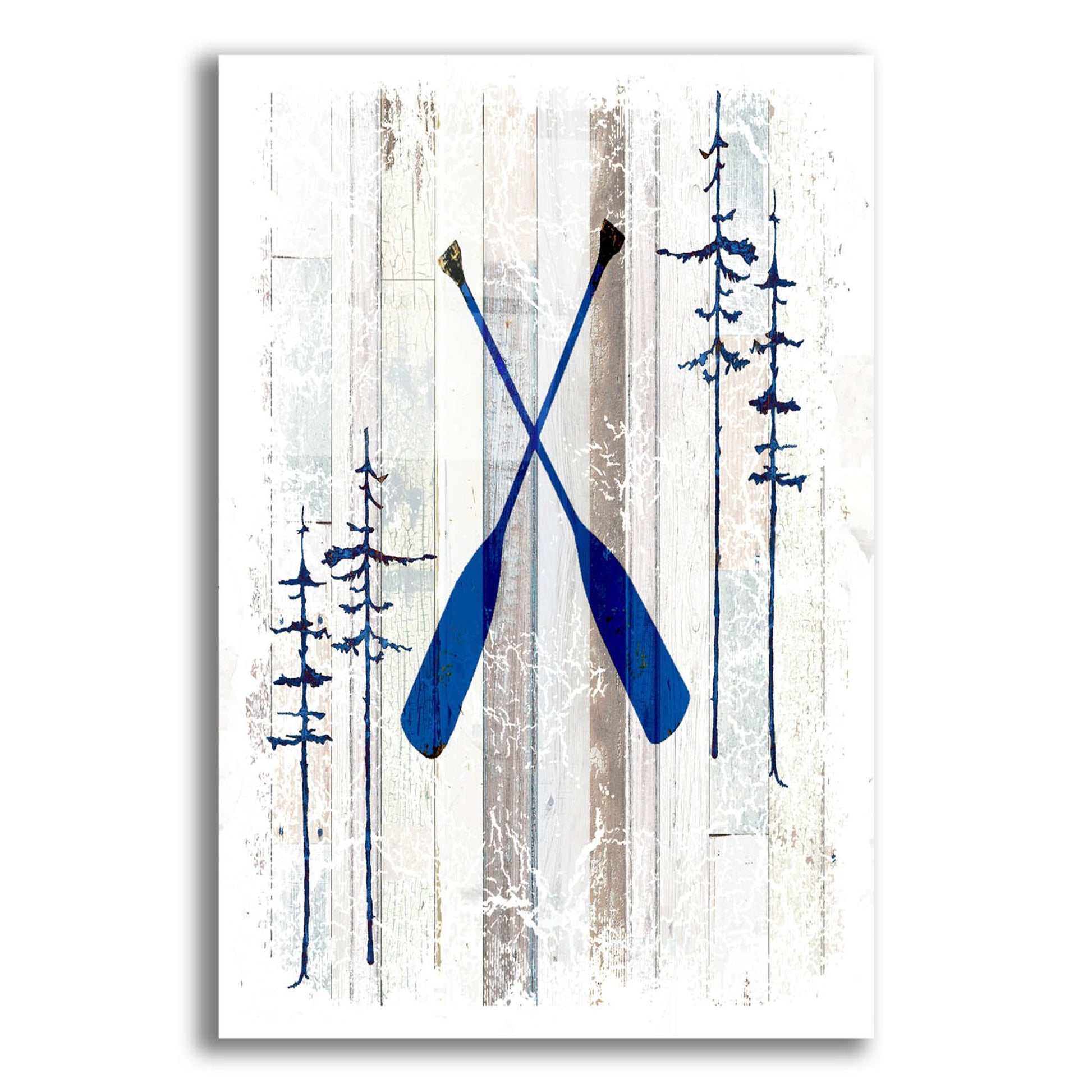 Epic Art 'The Blue Moose - Oars' by Lightbox Journal, Acrylic Glass Wall Art,12x16