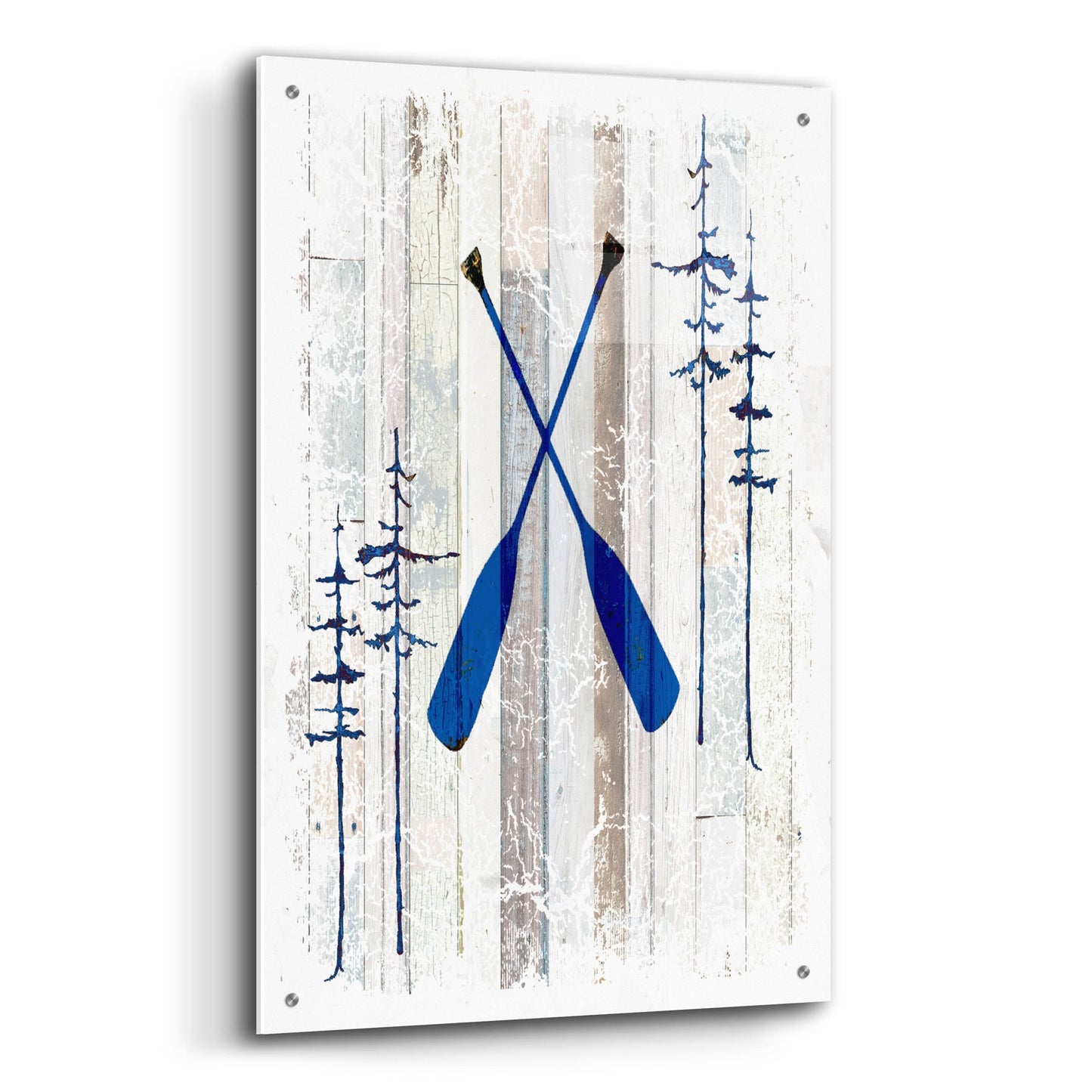 Epic Art 'The Blue Moose - Oars' by Lightbox Journal, Acrylic Glass Wall Art,24x36