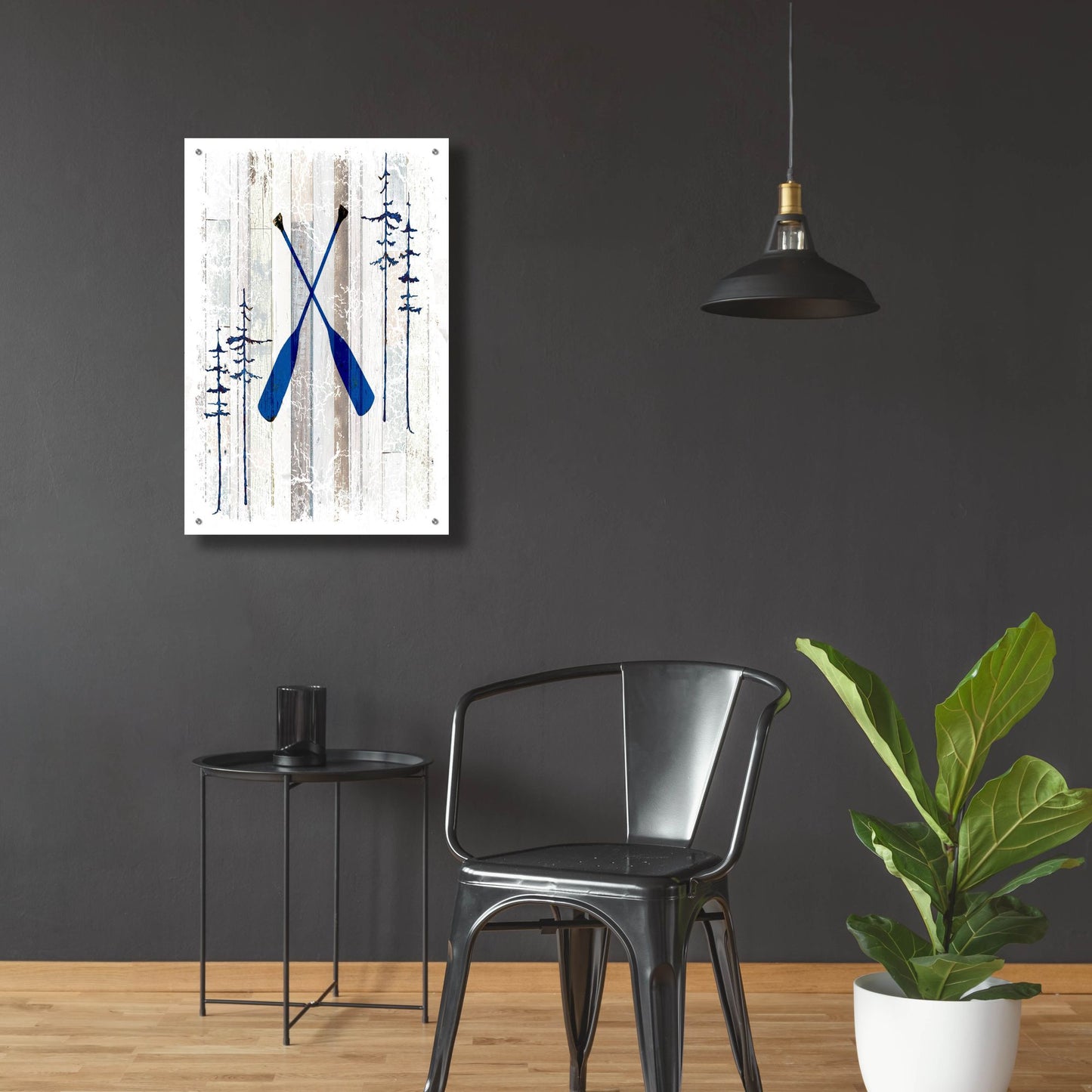 Epic Art 'The Blue Moose - Oars' by Lightbox Journal, Acrylic Glass Wall Art,24x36