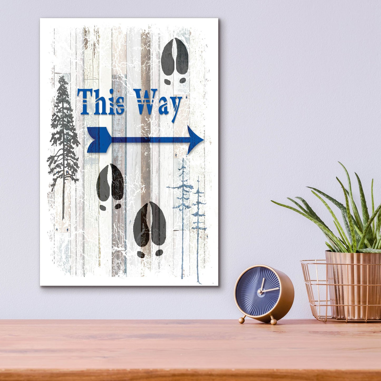 Epic Art 'The Blue Moose - This Way I' by Lightbox Journal, Acrylic Glass Wall Art,12x16