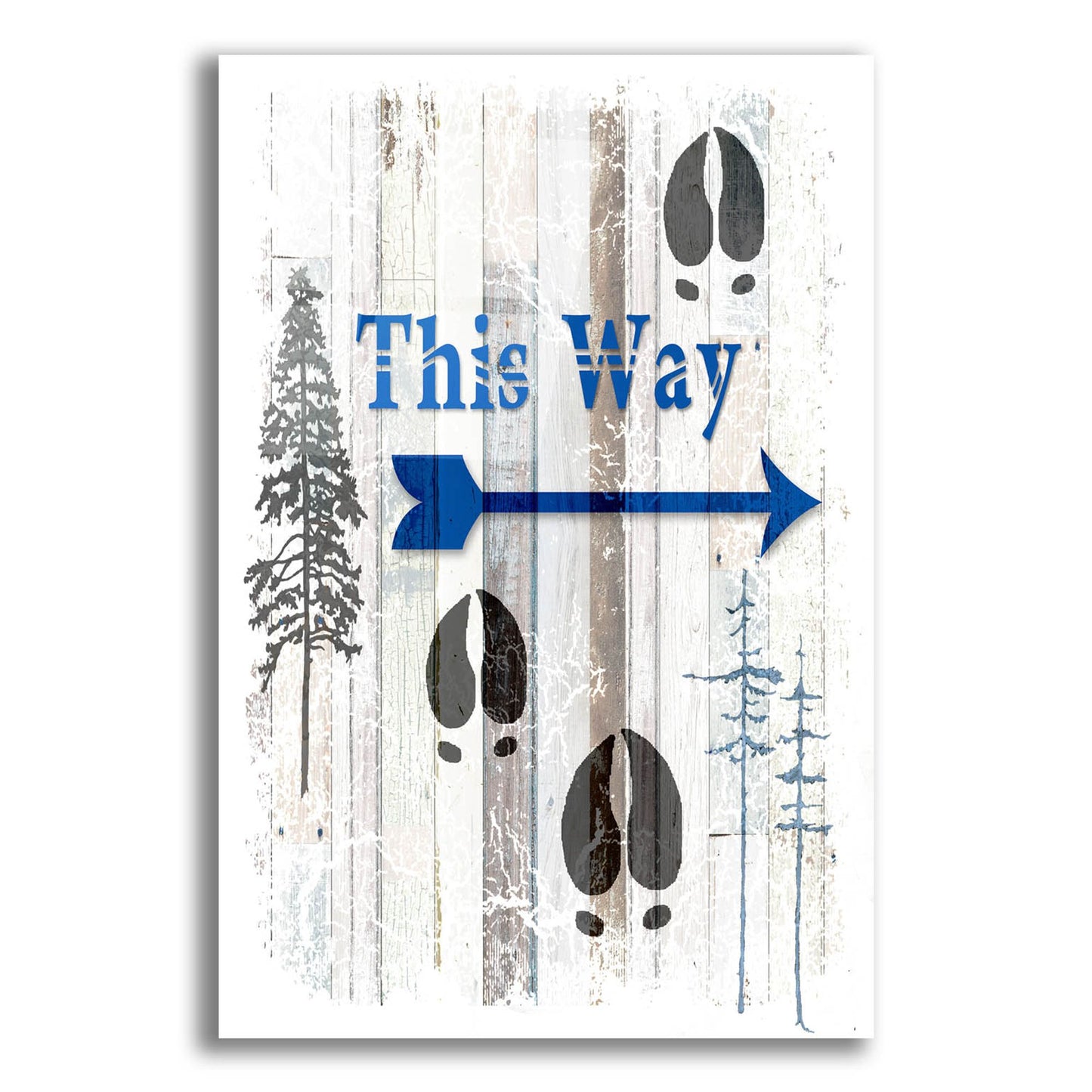 Epic Art 'The Blue Moose - This Way I' by Lightbox Journal, Acrylic Glass Wall Art,12x16