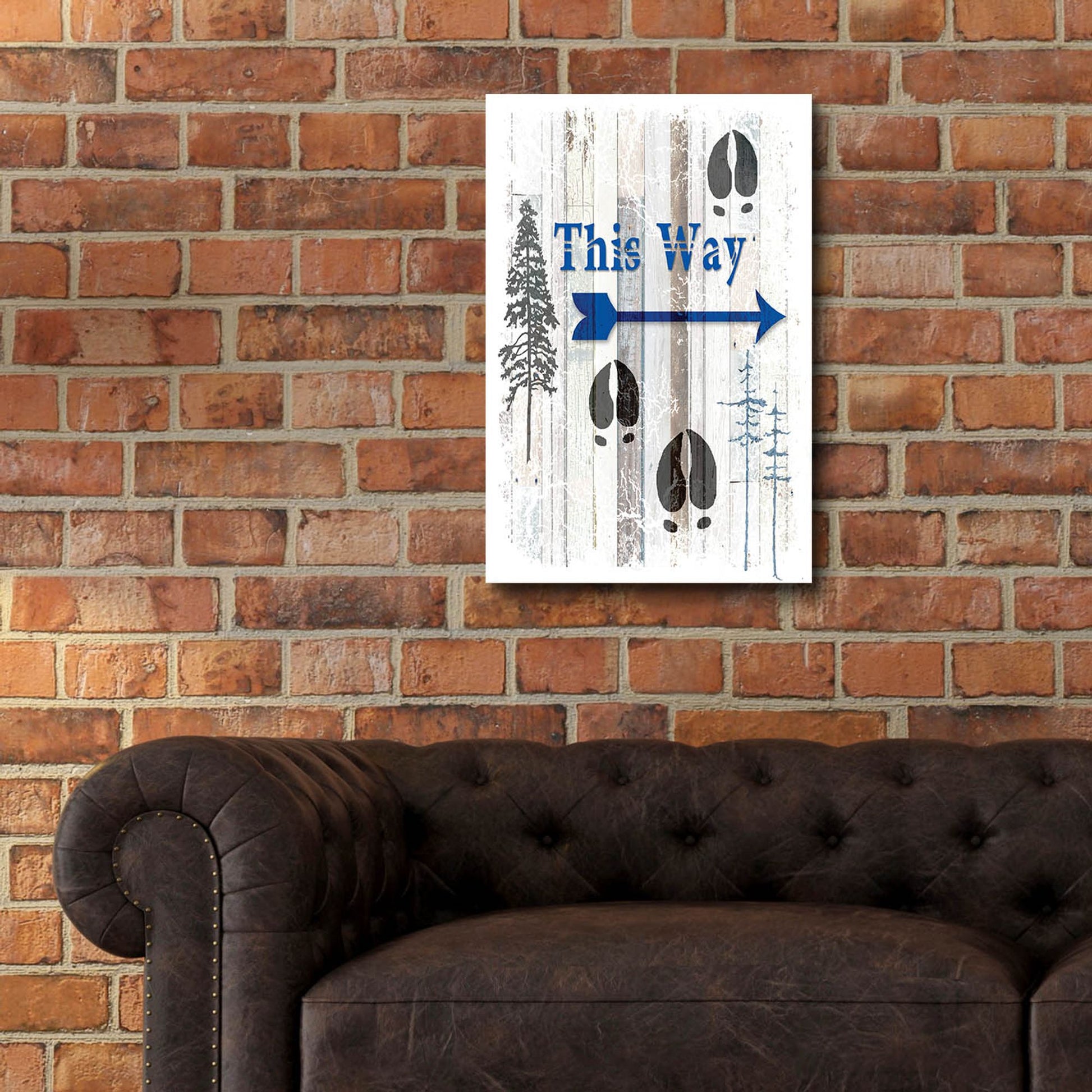 Epic Art 'The Blue Moose - This Way I' by Lightbox Journal, Acrylic Glass Wall Art,16x24