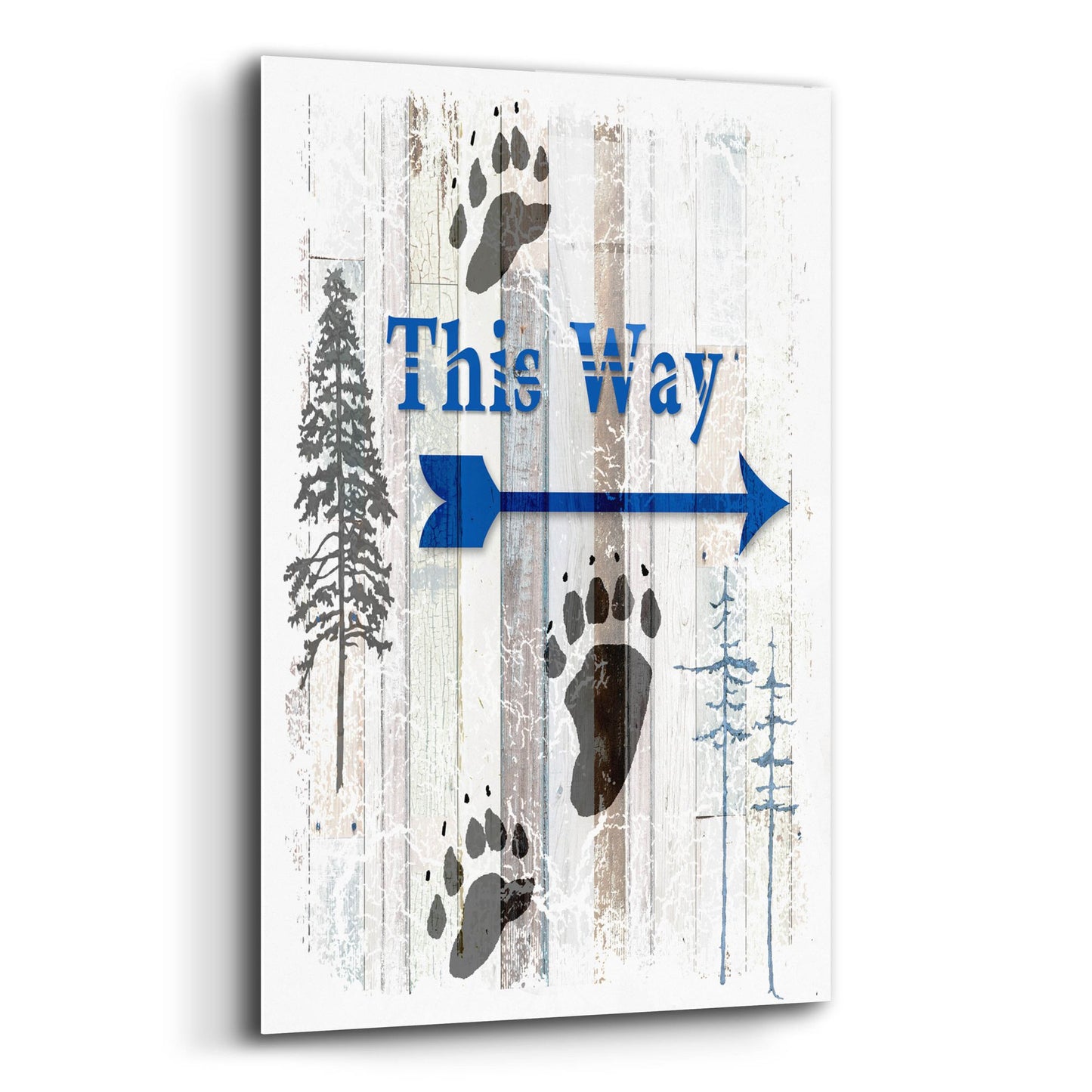 Epic Art 'The Blue Moose - This Way II' by Lightbox Journal, Acrylic Glass Wall Art,12x16