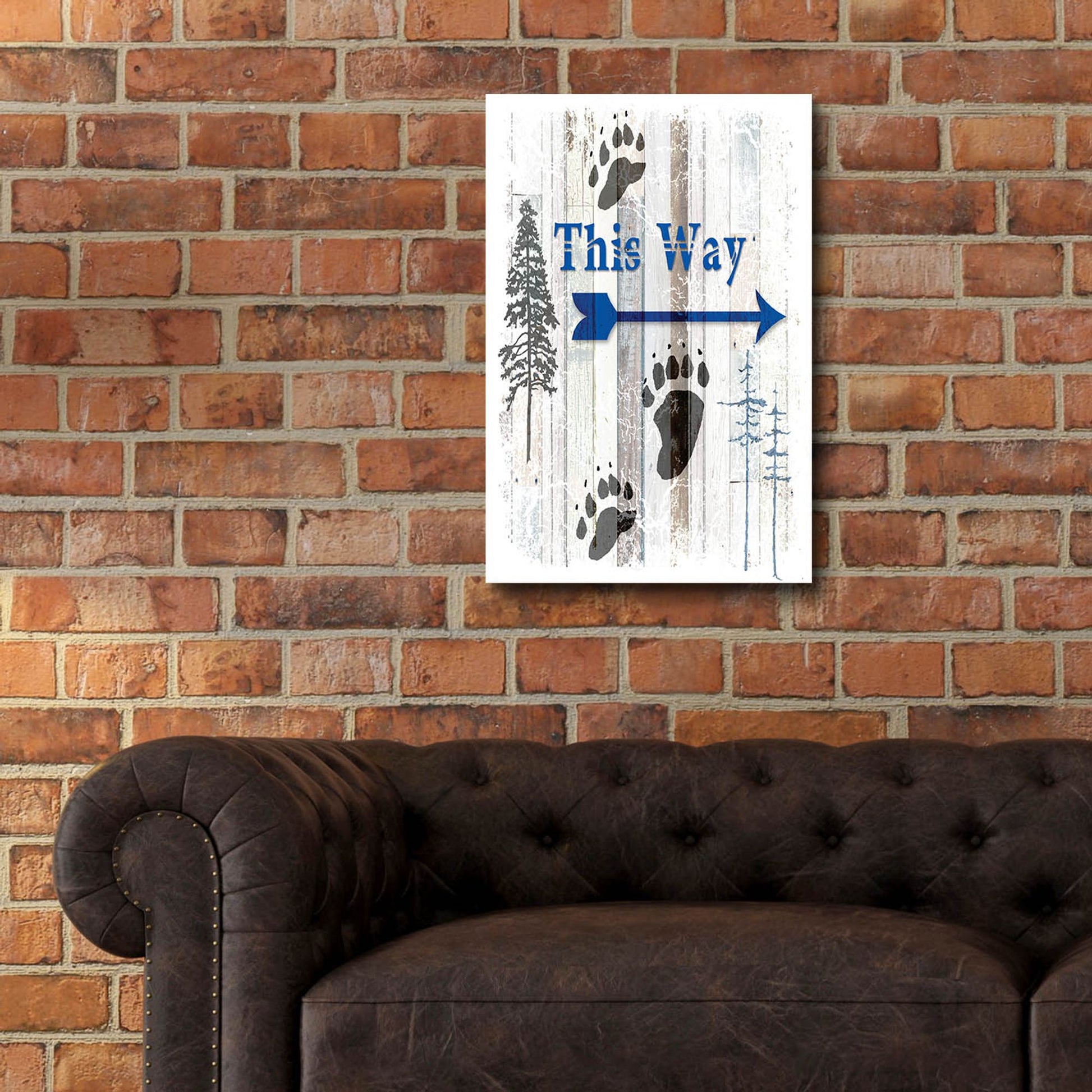 Epic Art 'The Blue Moose - This Way II' by Lightbox Journal, Acrylic Glass Wall Art,16x24