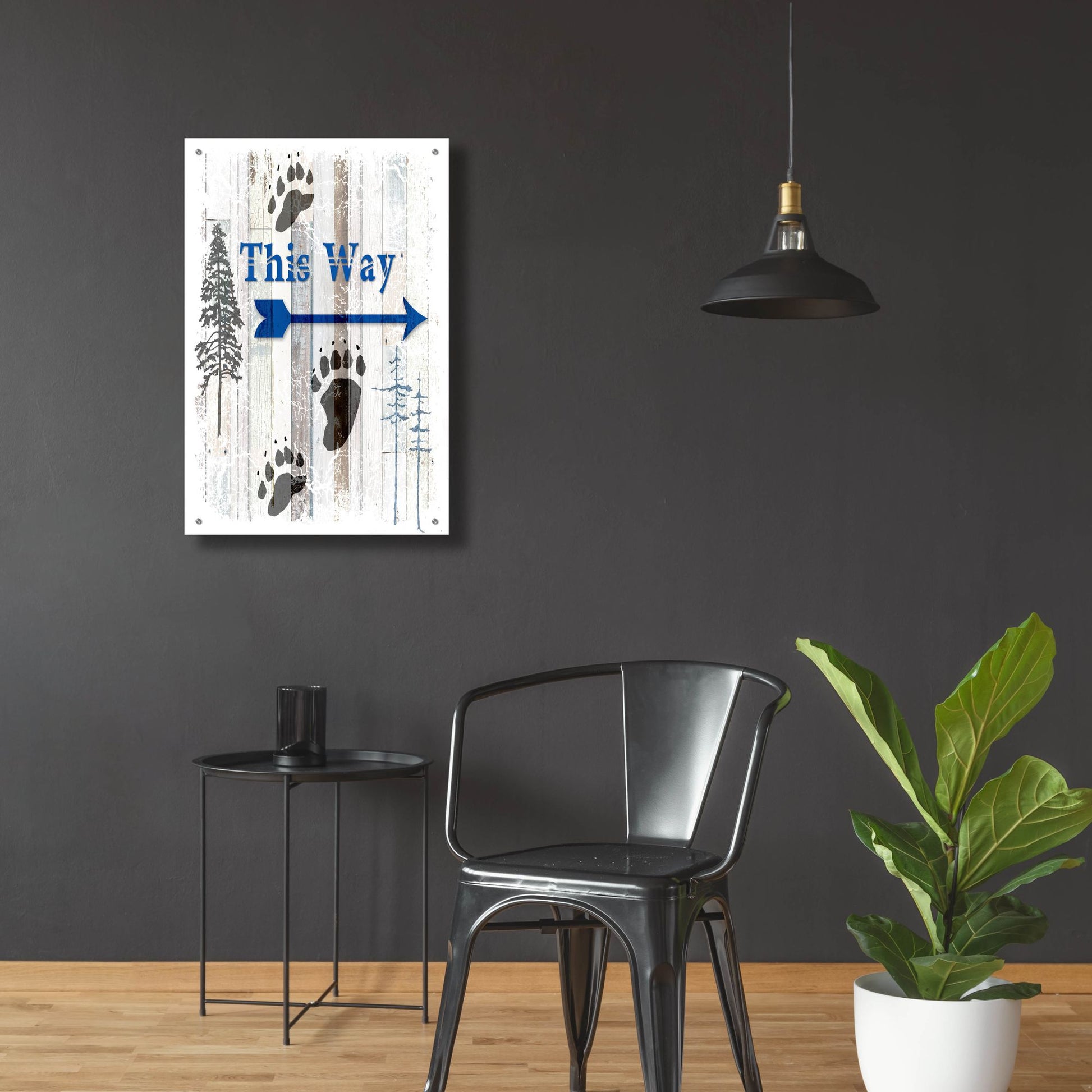 Epic Art 'The Blue Moose - This Way II' by Lightbox Journal, Acrylic Glass Wall Art,24x36