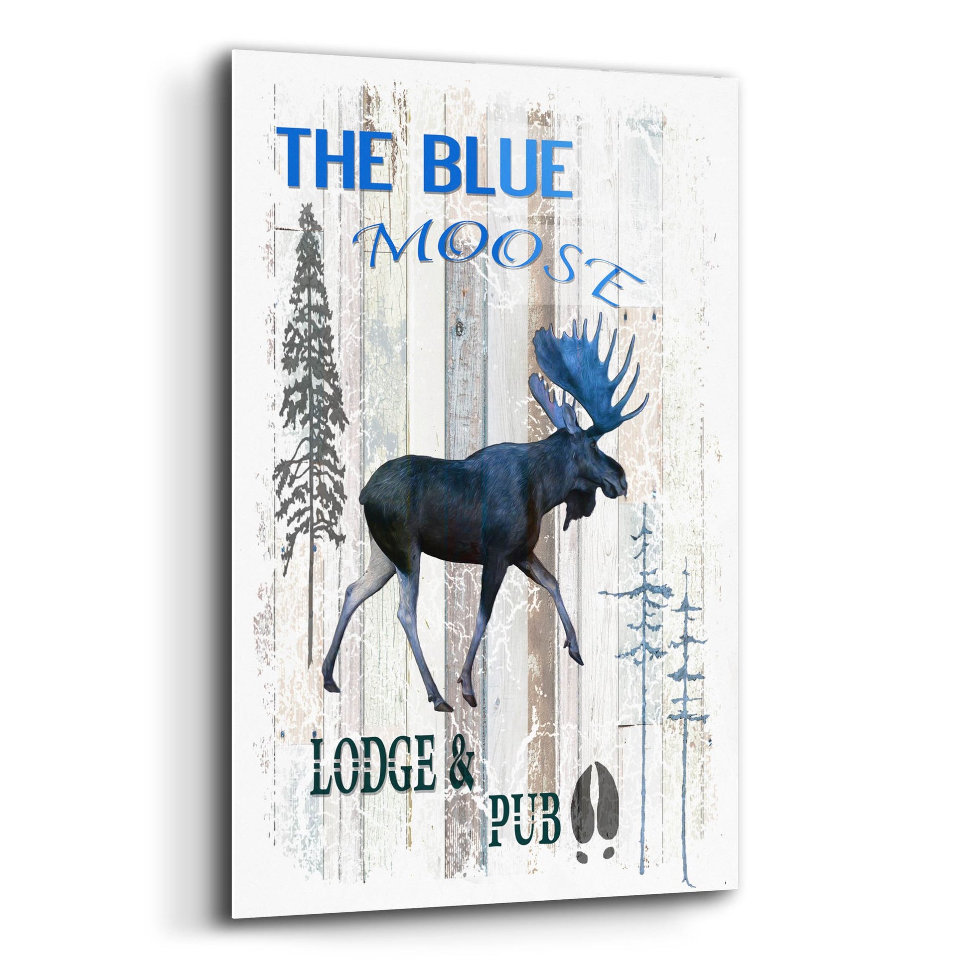 Epic Art 'The Blue Moose' by Lightbox Journal, Acrylic Glass Wall Art,12x16