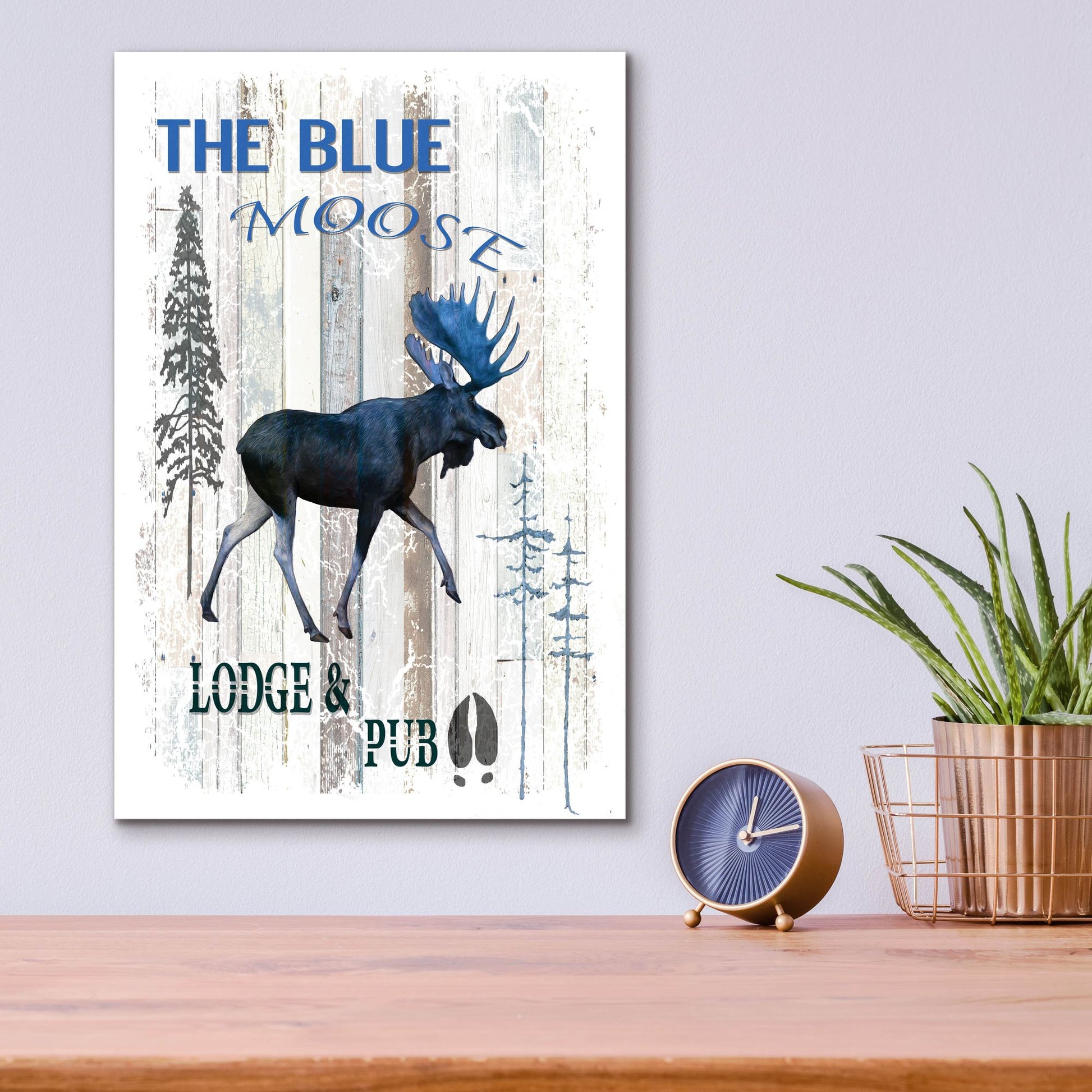 Epic Art 'The Blue Moose' by Lightbox Journal, Acrylic Glass Wall Art,12x16