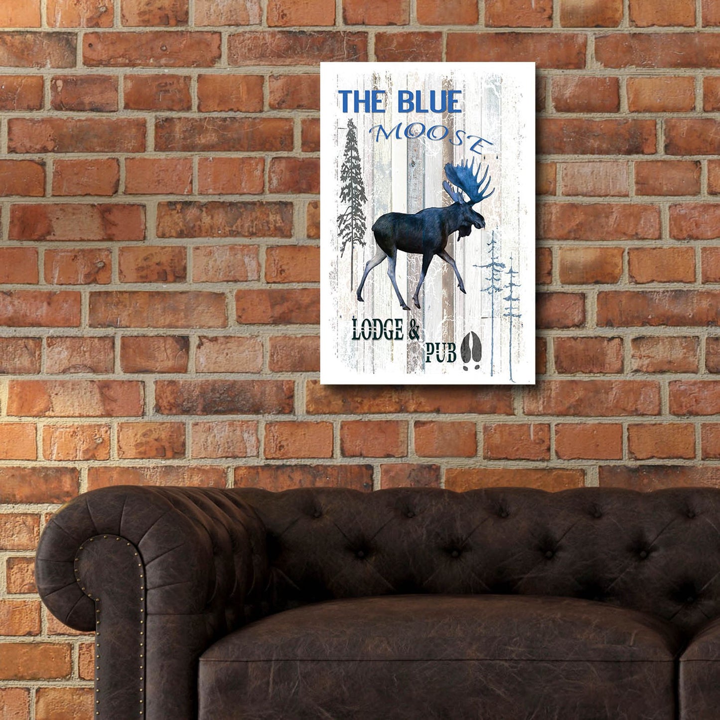 Epic Art 'The Blue Moose' by Lightbox Journal, Acrylic Glass Wall Art,16x24