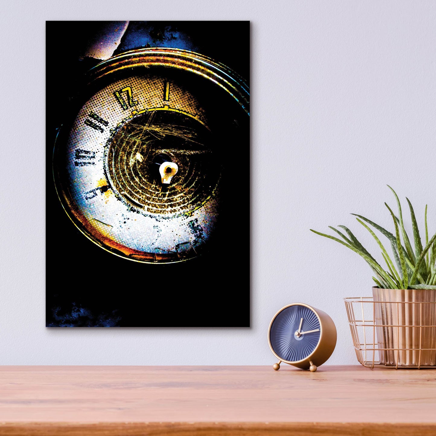 Epic Art 'Garage Clock' by Lightbox Journal, Acrylic Glass Wall Art,12x16