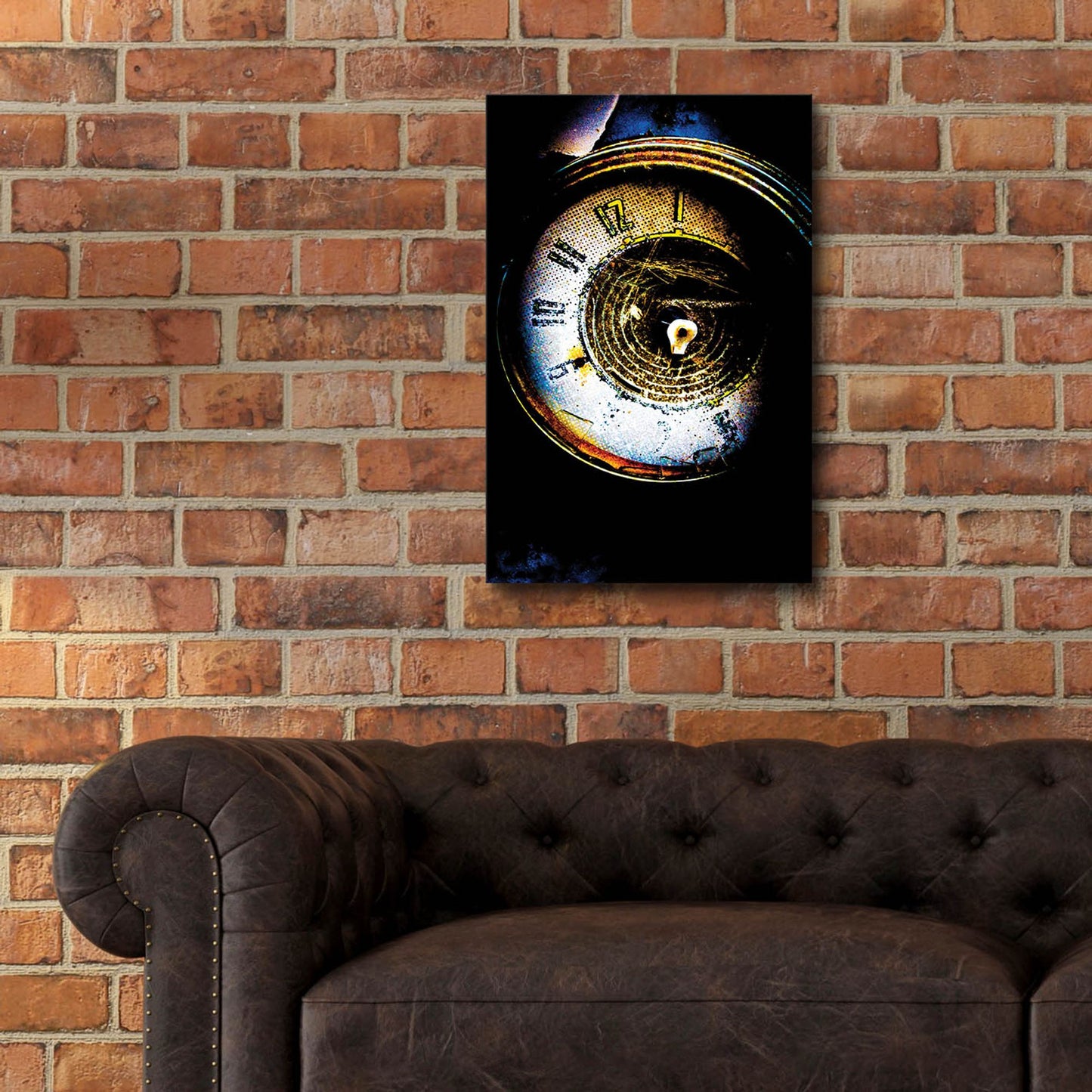 Epic Art 'Garage Clock' by Lightbox Journal, Acrylic Glass Wall Art,16x24