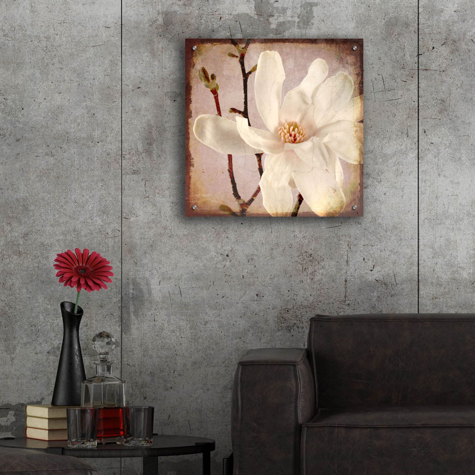 Epic Art 'Paper Magnolia Closeup' by Lightbox Journal, Acrylic Glass Wall Art,24x24