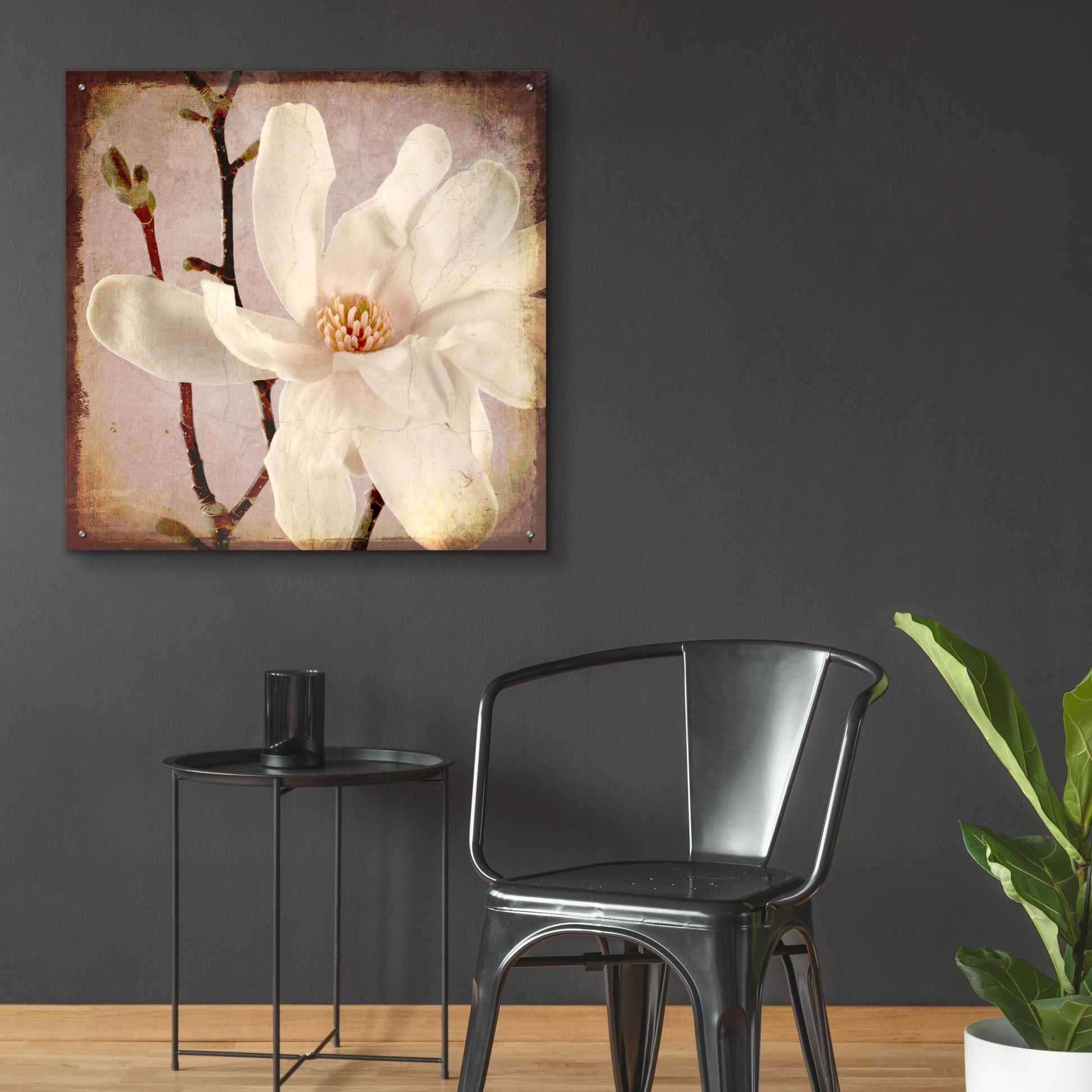 Epic Art 'Paper Magnolia Closeup' by Lightbox Journal, Acrylic Glass Wall Art,36x36