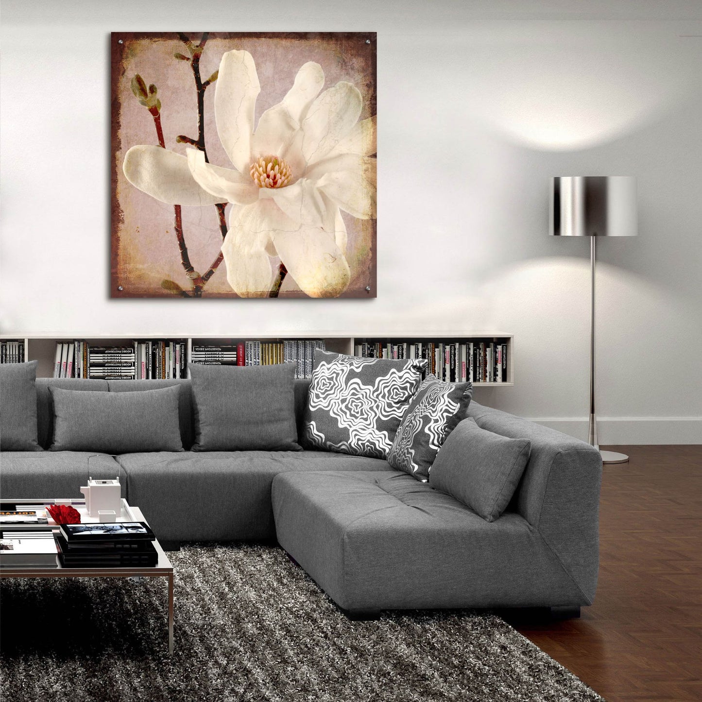 Epic Art 'Paper Magnolia Closeup' by Lightbox Journal, Acrylic Glass Wall Art,36x36