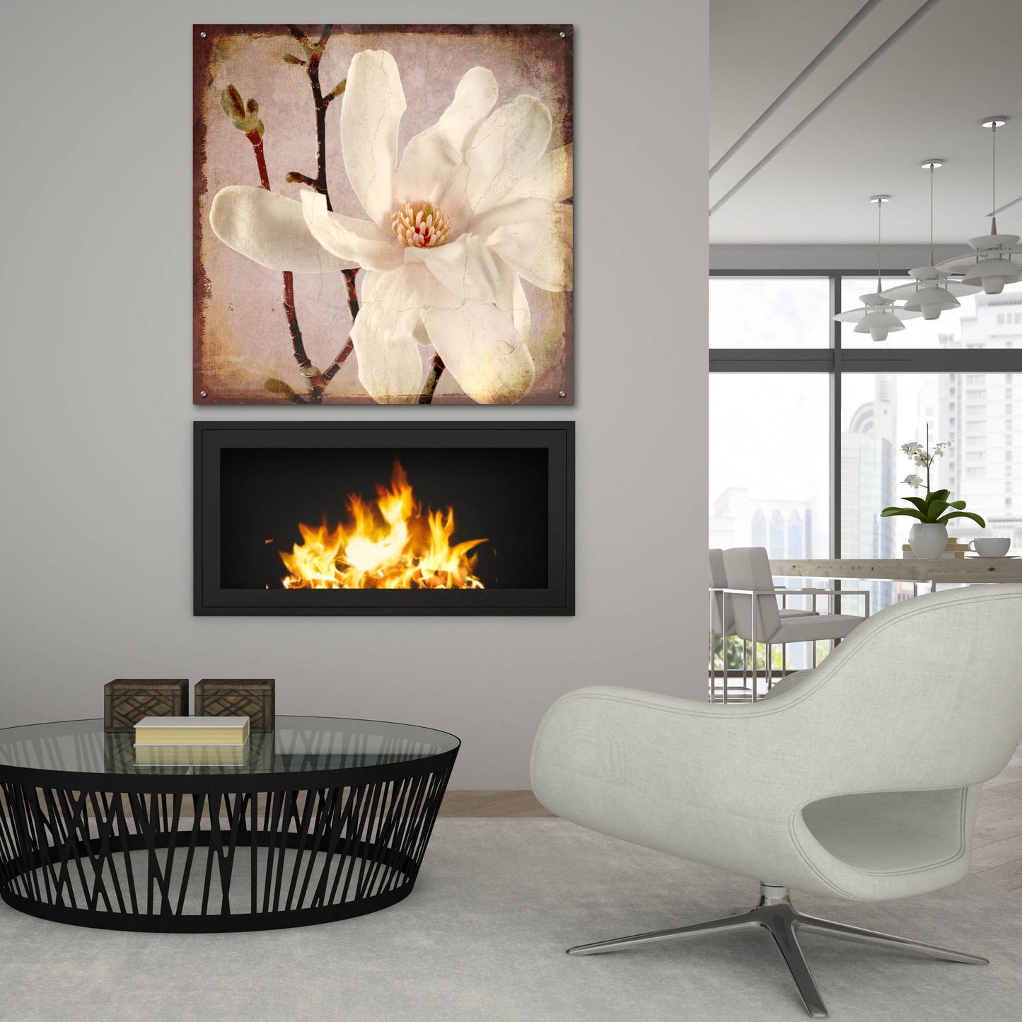 Epic Art 'Paper Magnolia Closeup' by Lightbox Journal, Acrylic Glass Wall Art,36x36