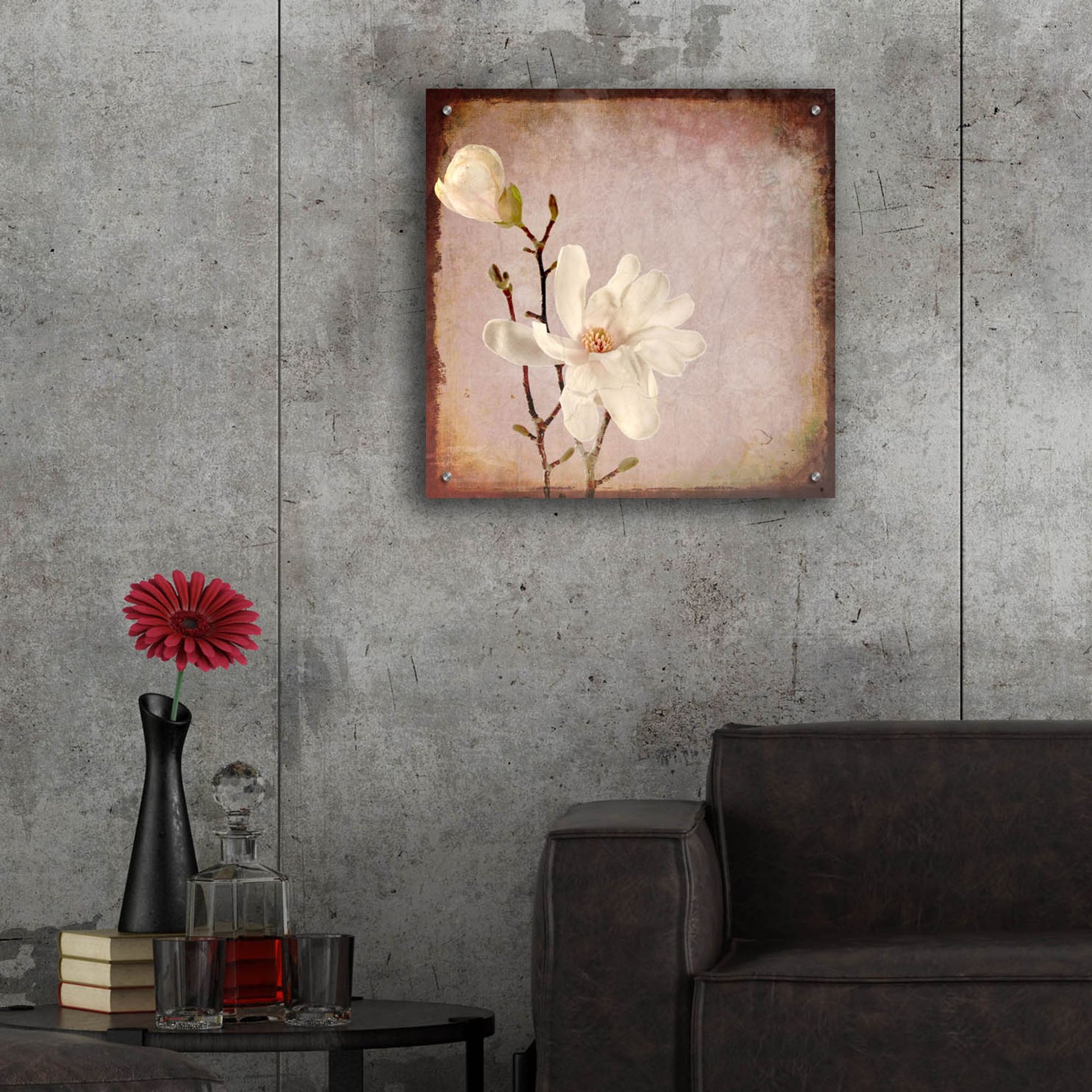 Epic Art 'Paper Magnolia Duo' by Lightbox Journal, Acrylic Glass Wall Art,24x24