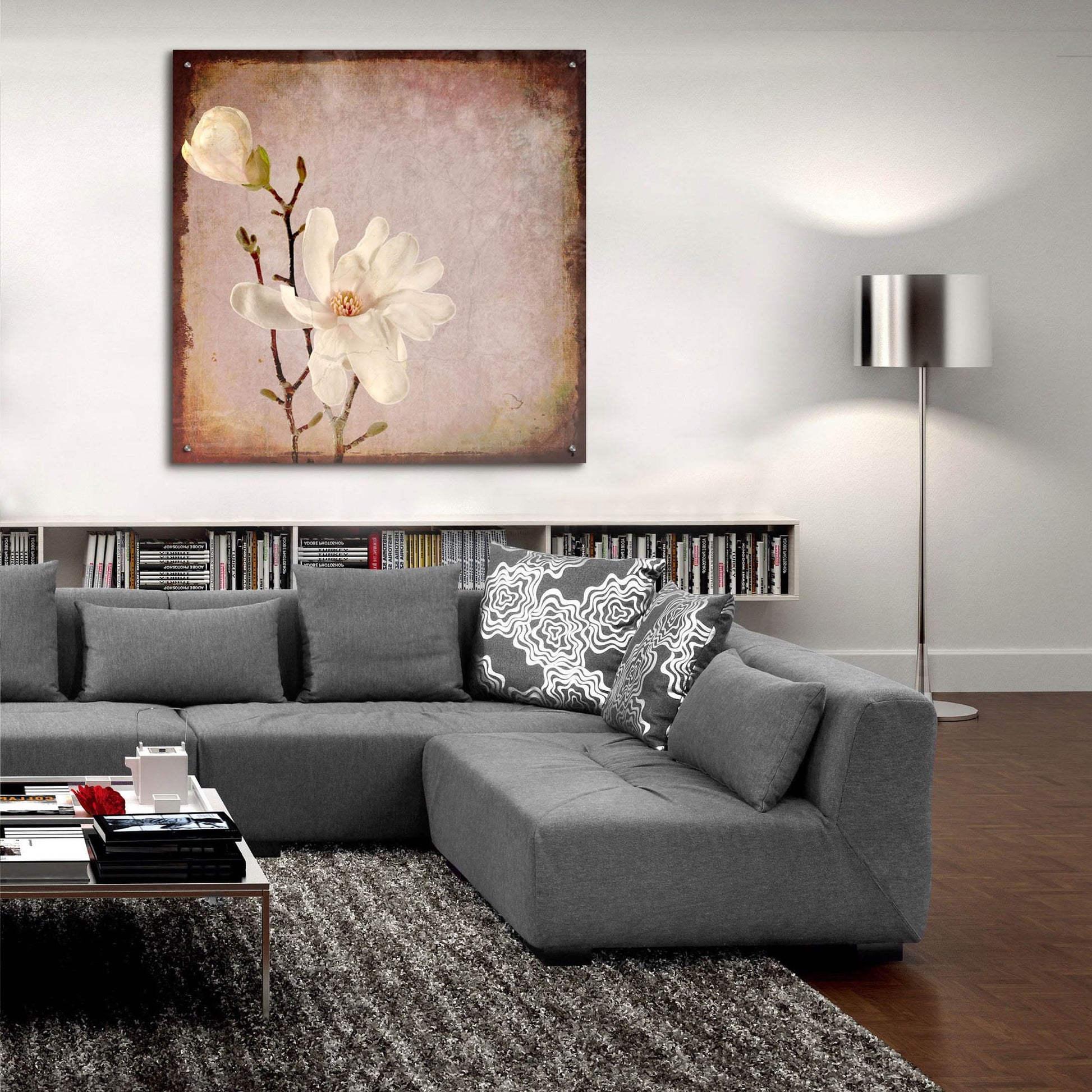 Epic Art 'Paper Magnolia Duo' by Lightbox Journal, Acrylic Glass Wall Art,36x36