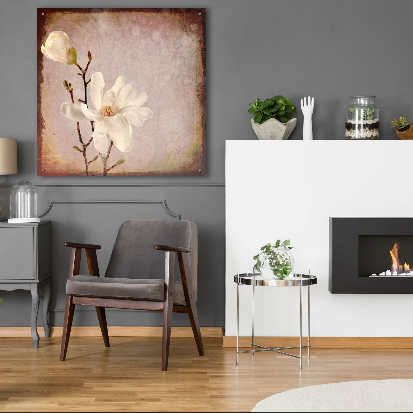 Epic Art 'Paper Magnolia Duo' by Lightbox Journal, Acrylic Glass Wall Art,36x36