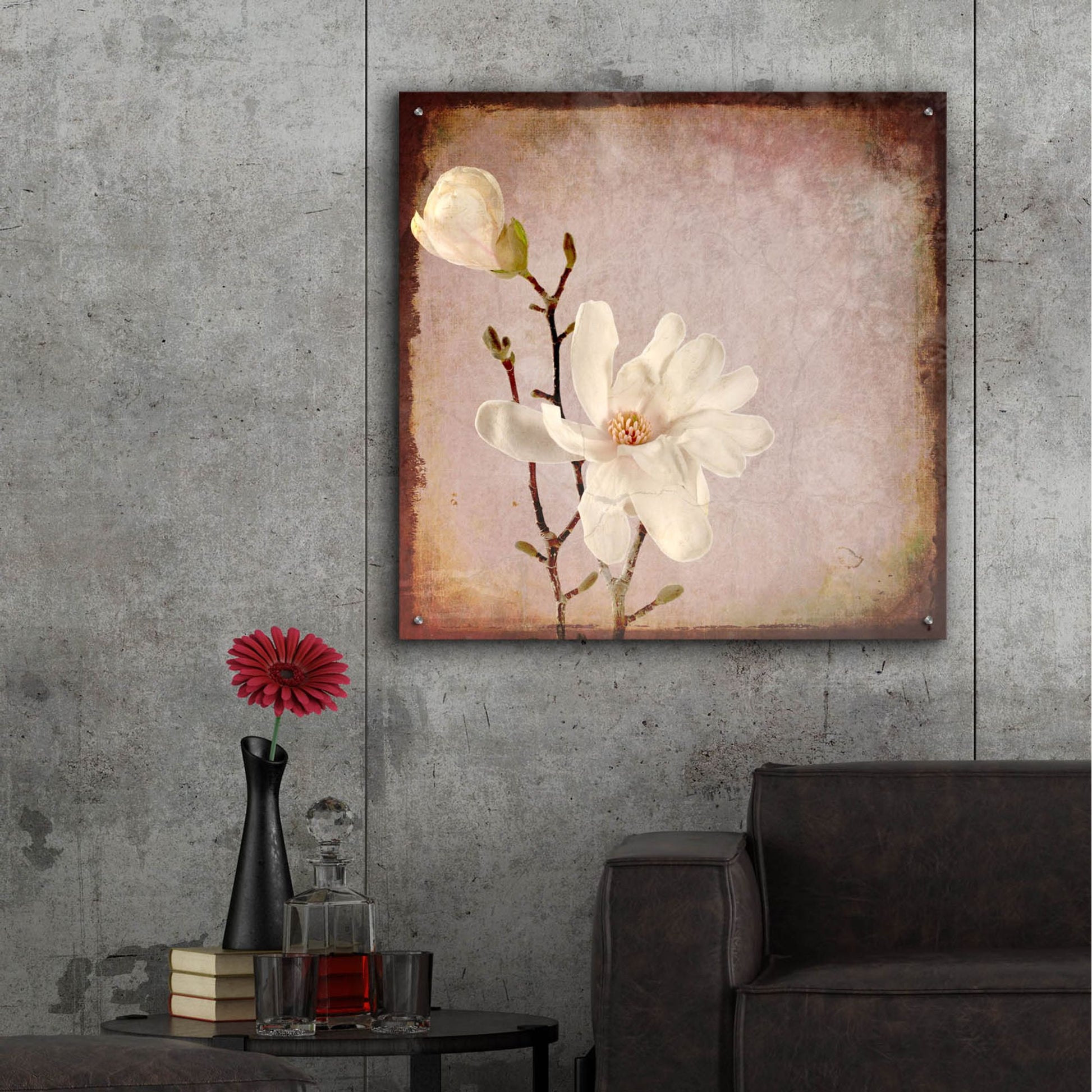 Epic Art 'Paper Magnolia Duo' by Lightbox Journal, Acrylic Glass Wall Art,36x36