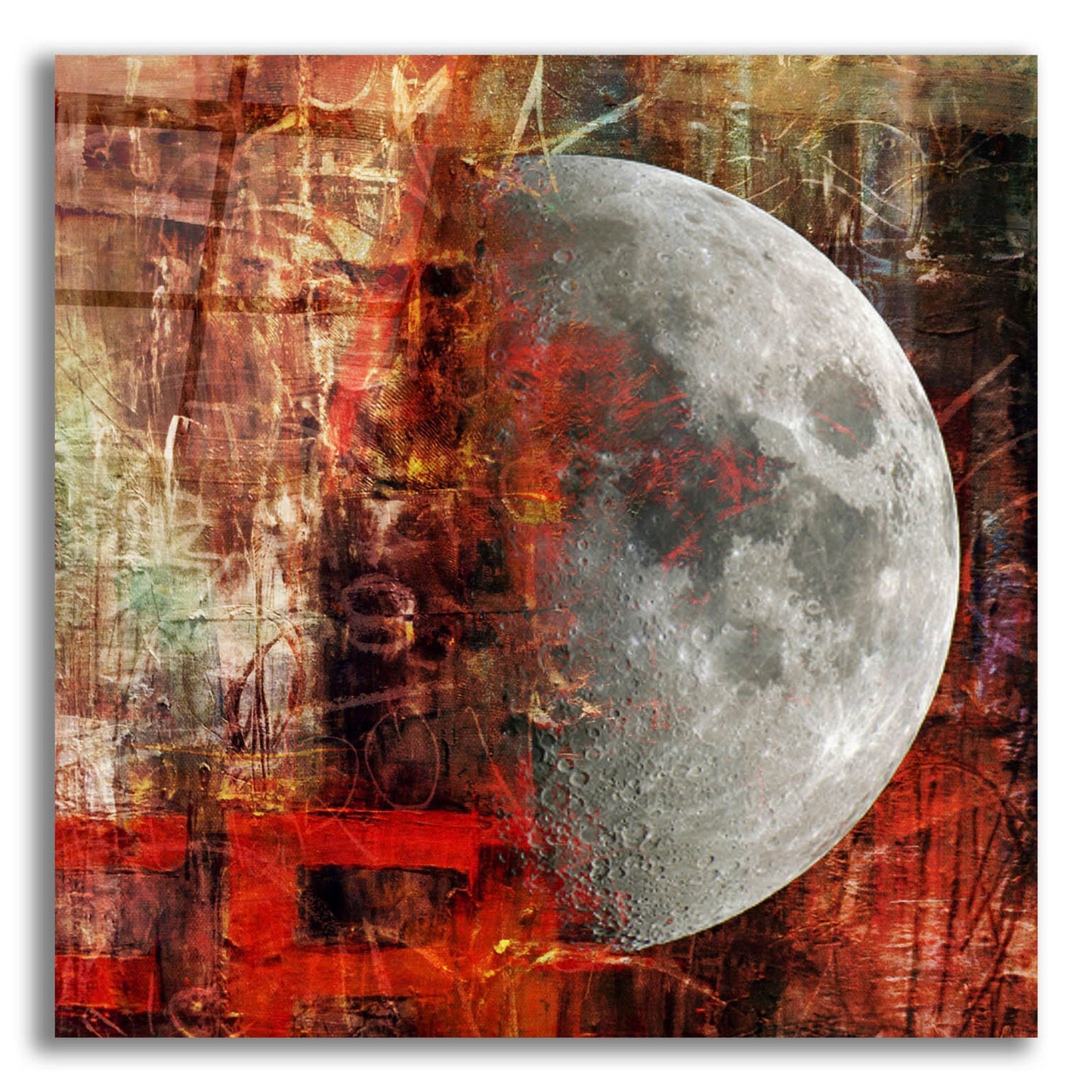 Epic Art 'To The Moon And Beyond' by LovIsArt, Acrylic Glass Wall Art