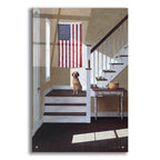 Epic Art 'Dog On Stairs' by Zhen-Huan Lu, Acrylic Glass Wall Art