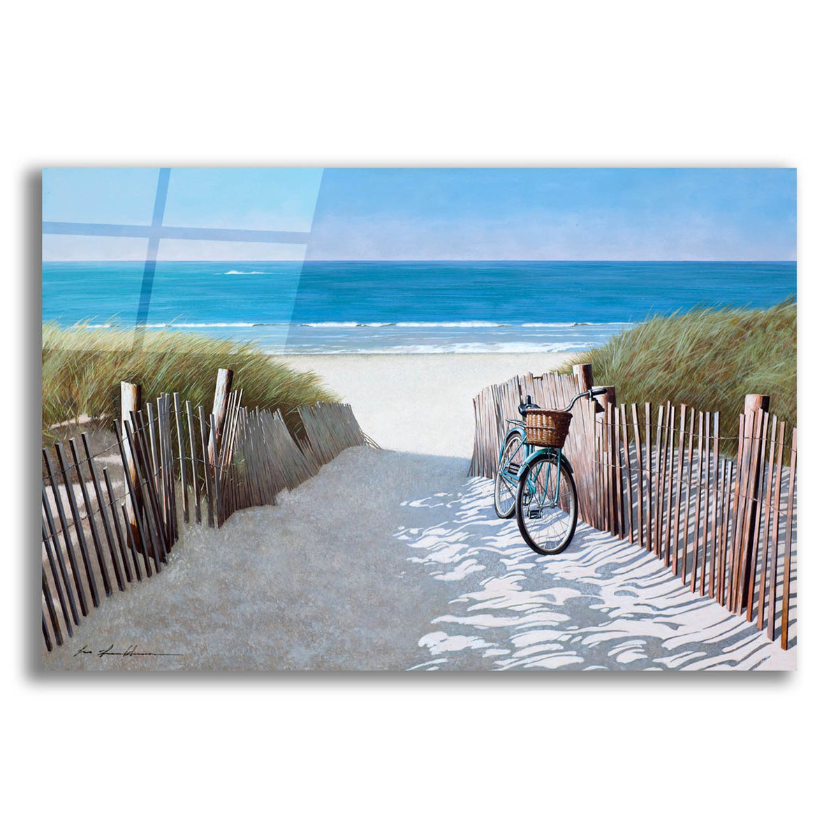 Epic Art 'Beach Bike 2' by Zhen-Huan Lu, Acrylic Glass Wall Art