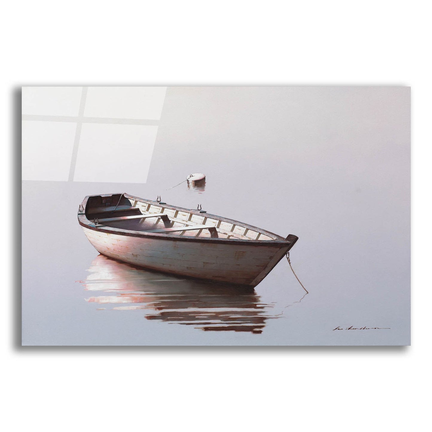 Epic Art 'Lonely Boat 2017 2' by Zhen-Huan Lu, Acrylic Glass Wall Art