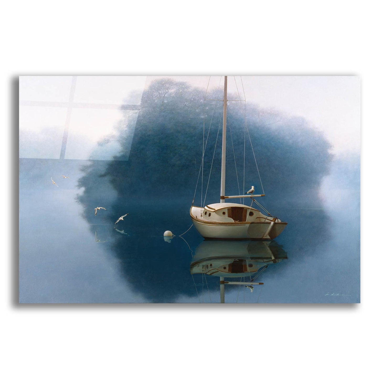 Epic Art 'Sail Boat' by Zhen-Huan Lu, Acrylic Glass Wall Art