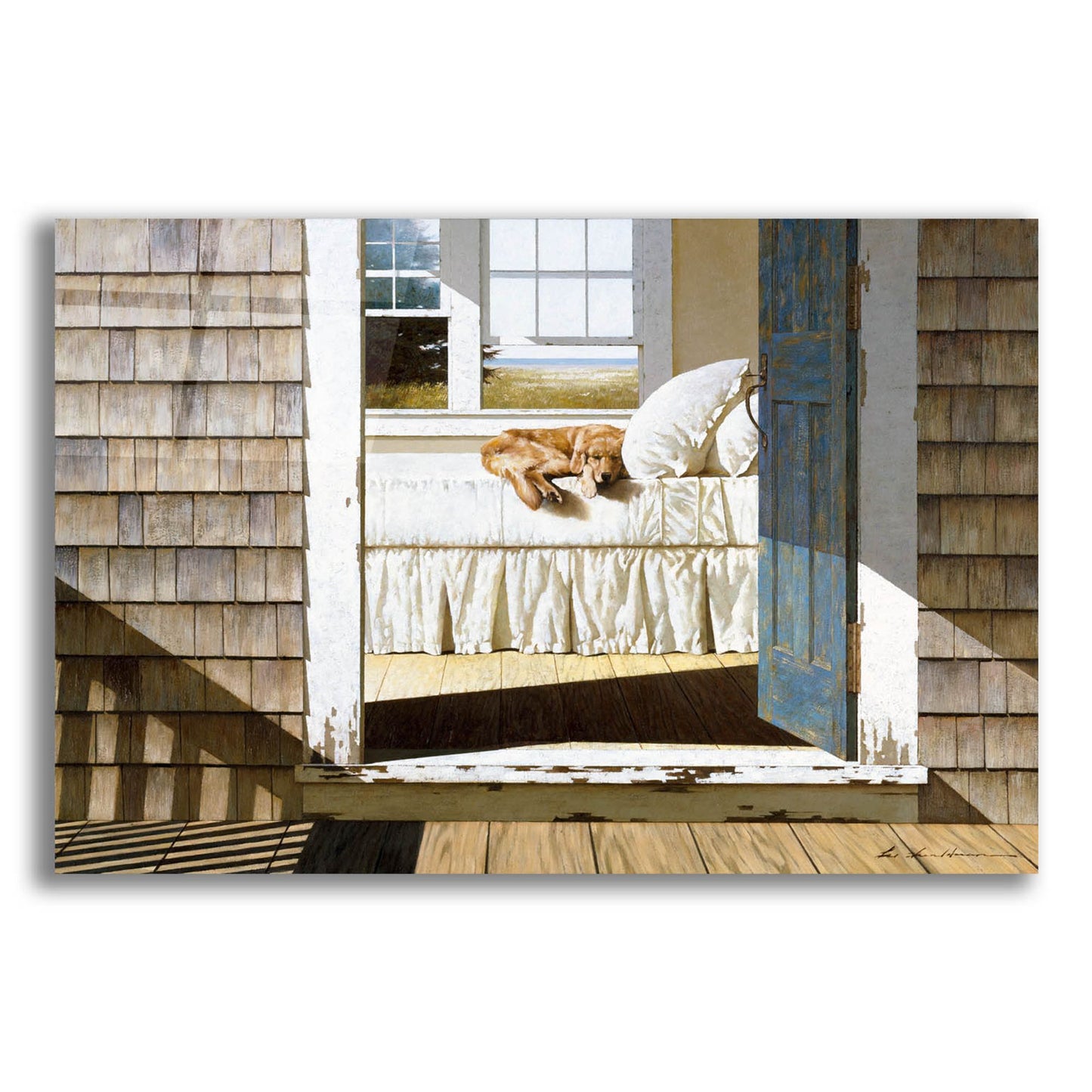 Epic Art 'Beach House Dog' by Zhen-Huan Lu, Acrylic Glass Wall Art