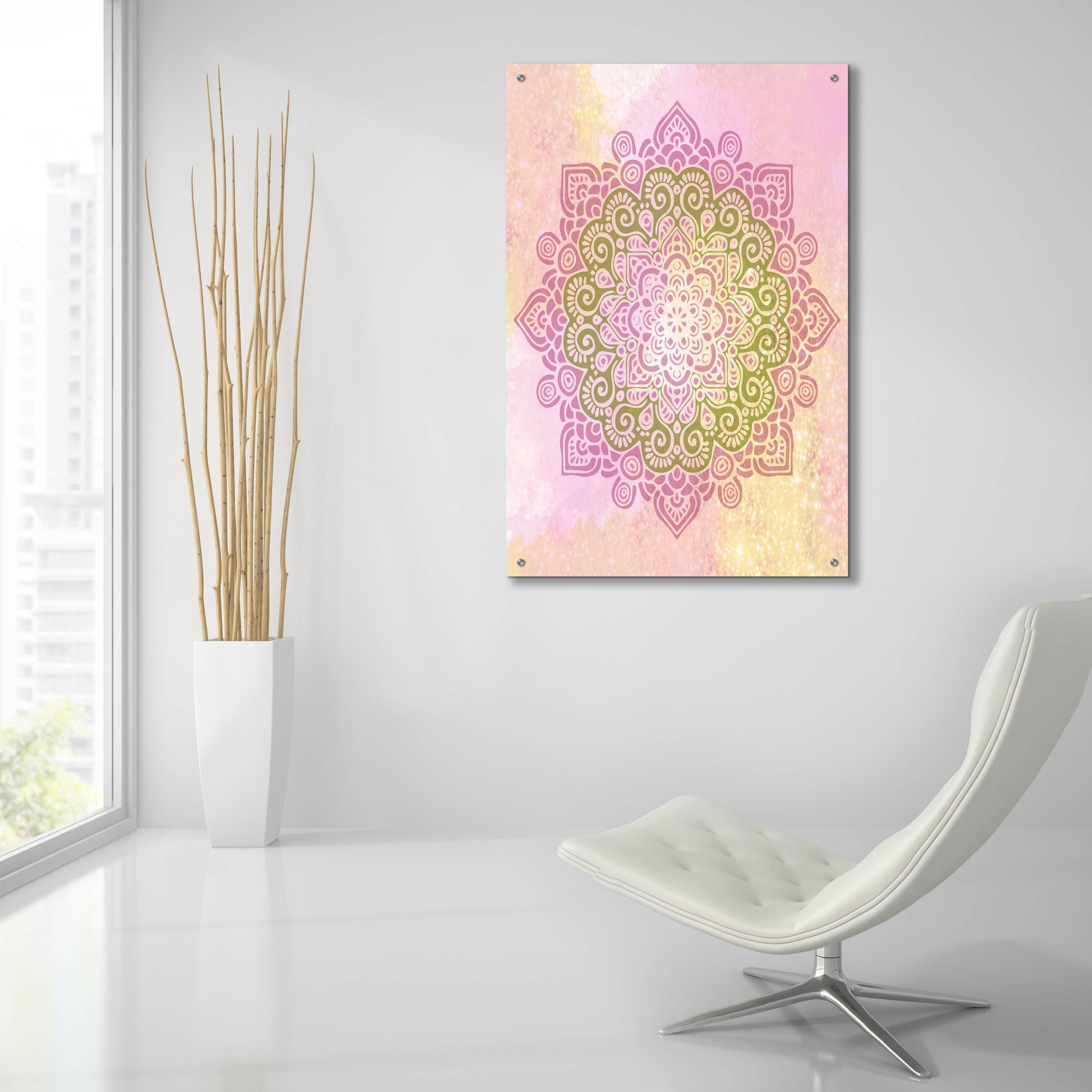 Epic Art 'Mandala Space 2' by Sabrina Balbuena, Acrylic Glass Wall Art,24x36