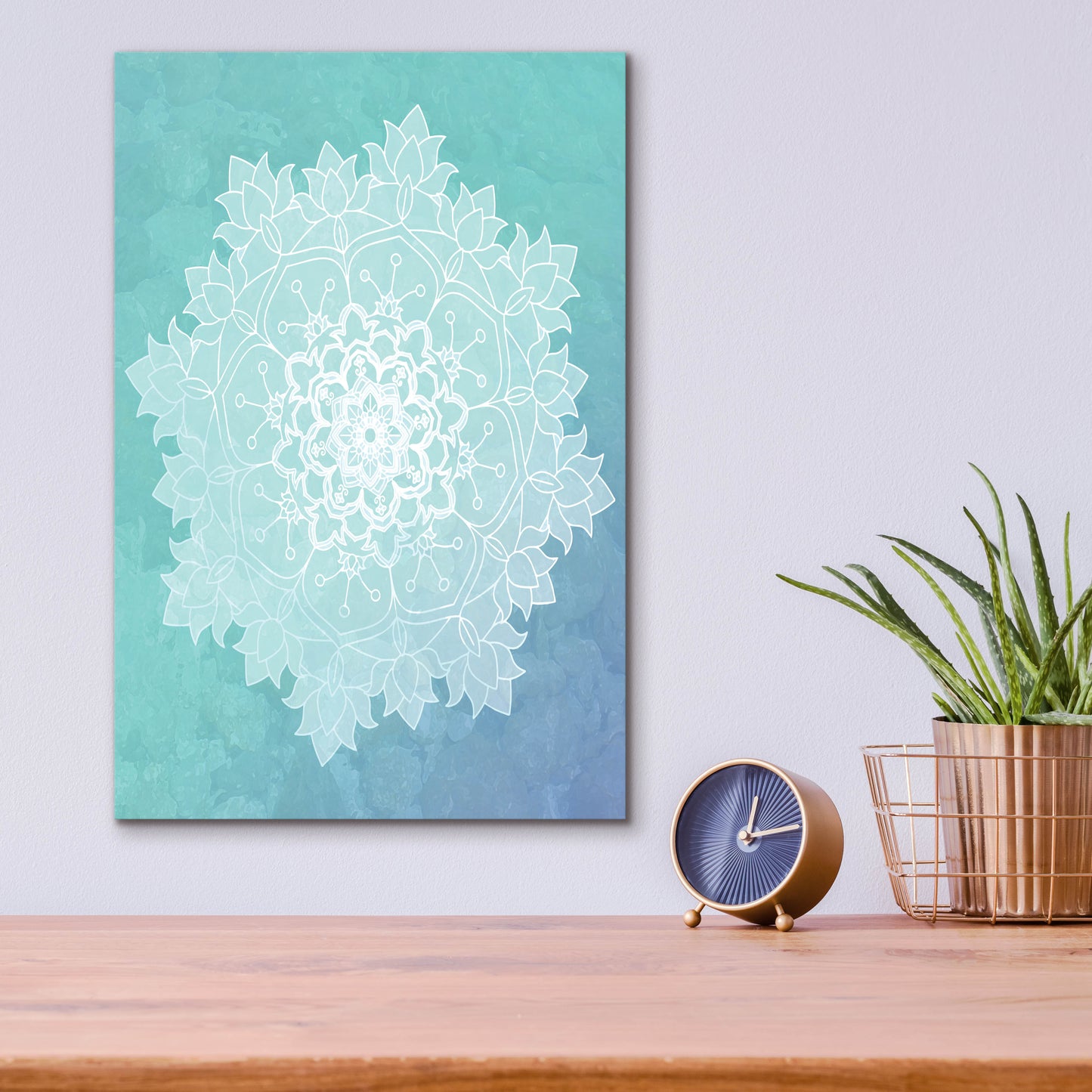 Epic Art 'Sea Mandala' by Sabrina Balbuena, Acrylic Glass Wall Art,12x16