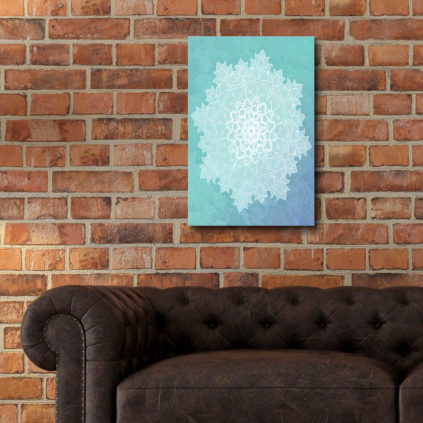 Epic Art 'Sea Mandala' by Sabrina Balbuena, Acrylic Glass Wall Art,16x24