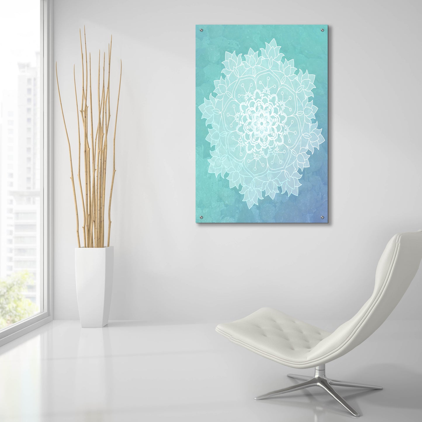 Epic Art 'Sea Mandala' by Sabrina Balbuena, Acrylic Glass Wall Art,24x36