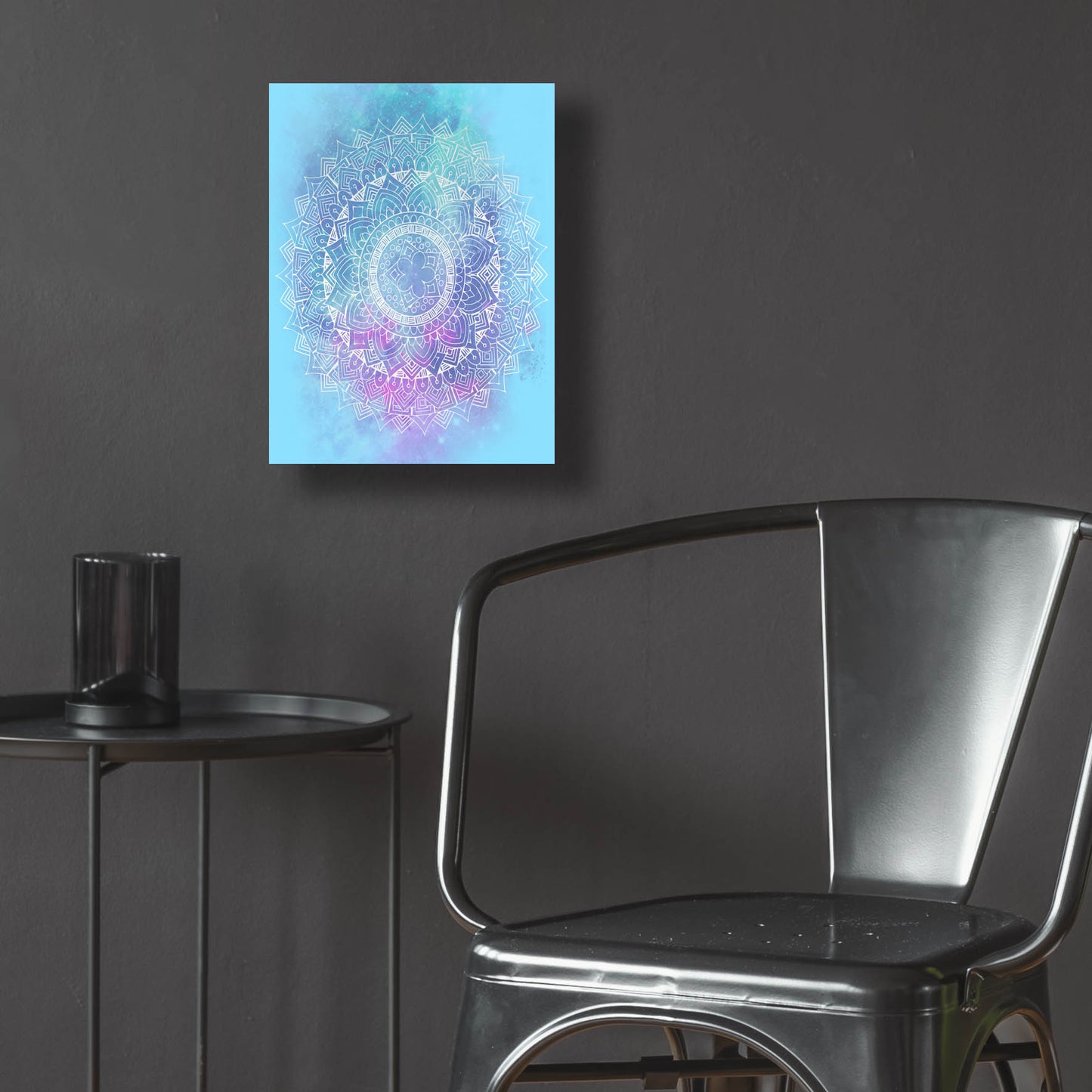 Epic Art 'Blue Mandala' by Sabrina Balbuena, Acrylic Glass Wall Art,12x16