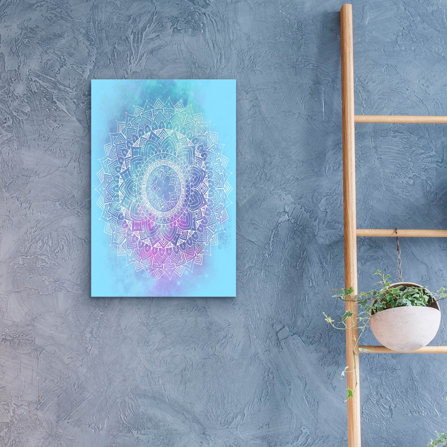 Epic Art 'Blue Mandala' by Sabrina Balbuena, Acrylic Glass Wall Art,16x24