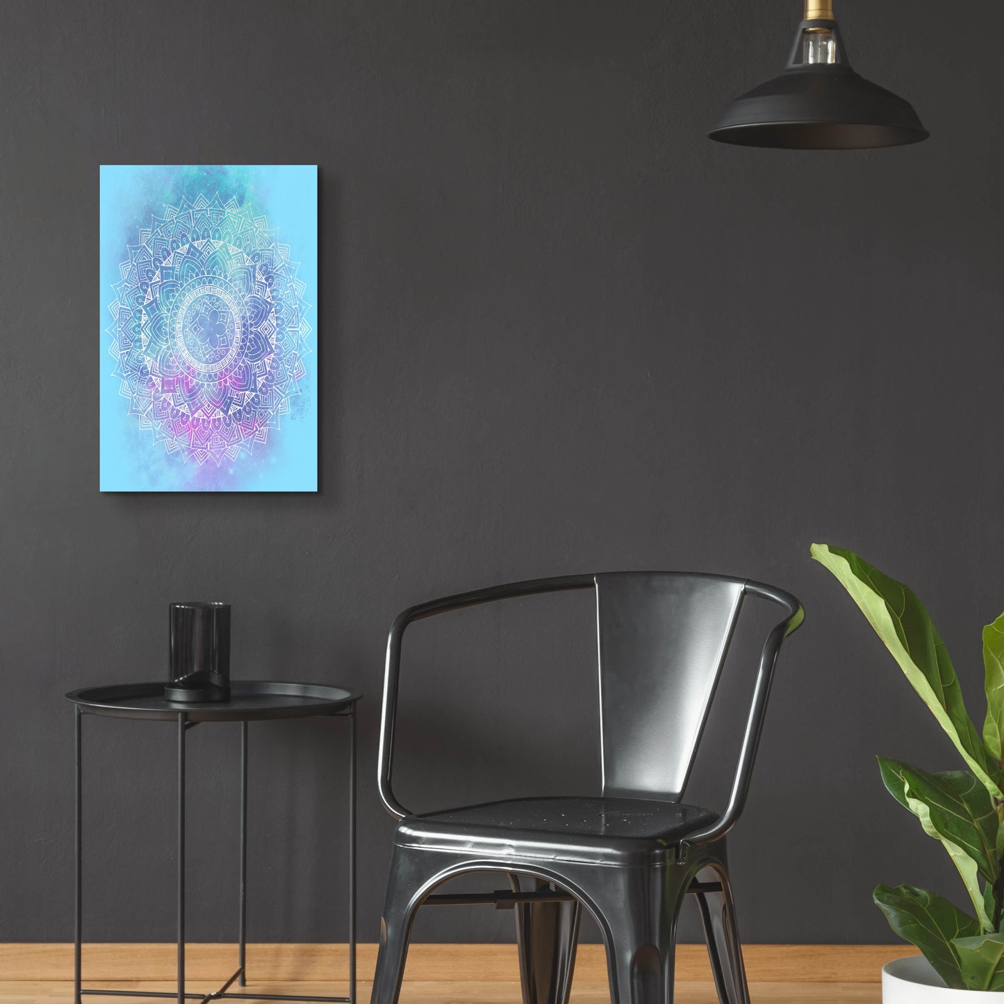 Epic Art 'Blue Mandala' by Sabrina Balbuena, Acrylic Glass Wall Art,16x24