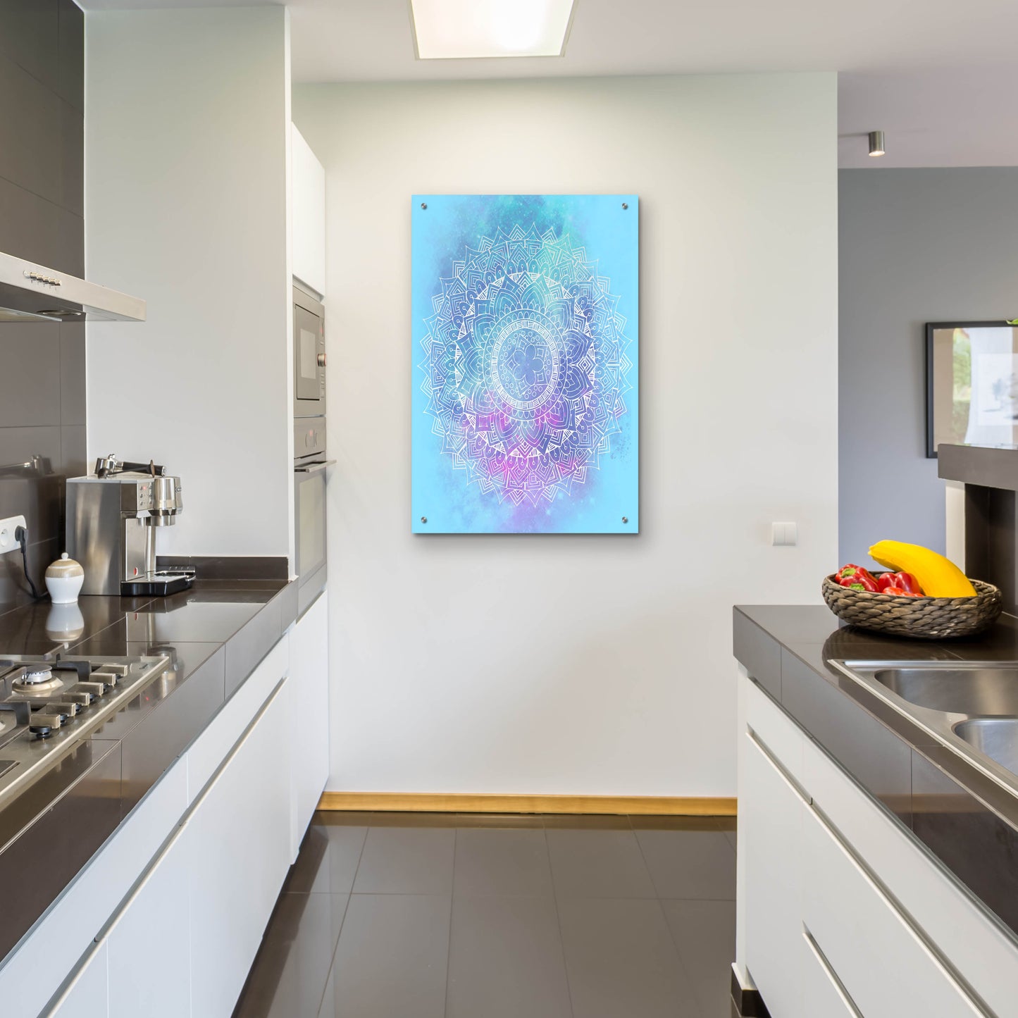 Epic Art 'Blue Mandala' by Sabrina Balbuena, Acrylic Glass Wall Art,24x36