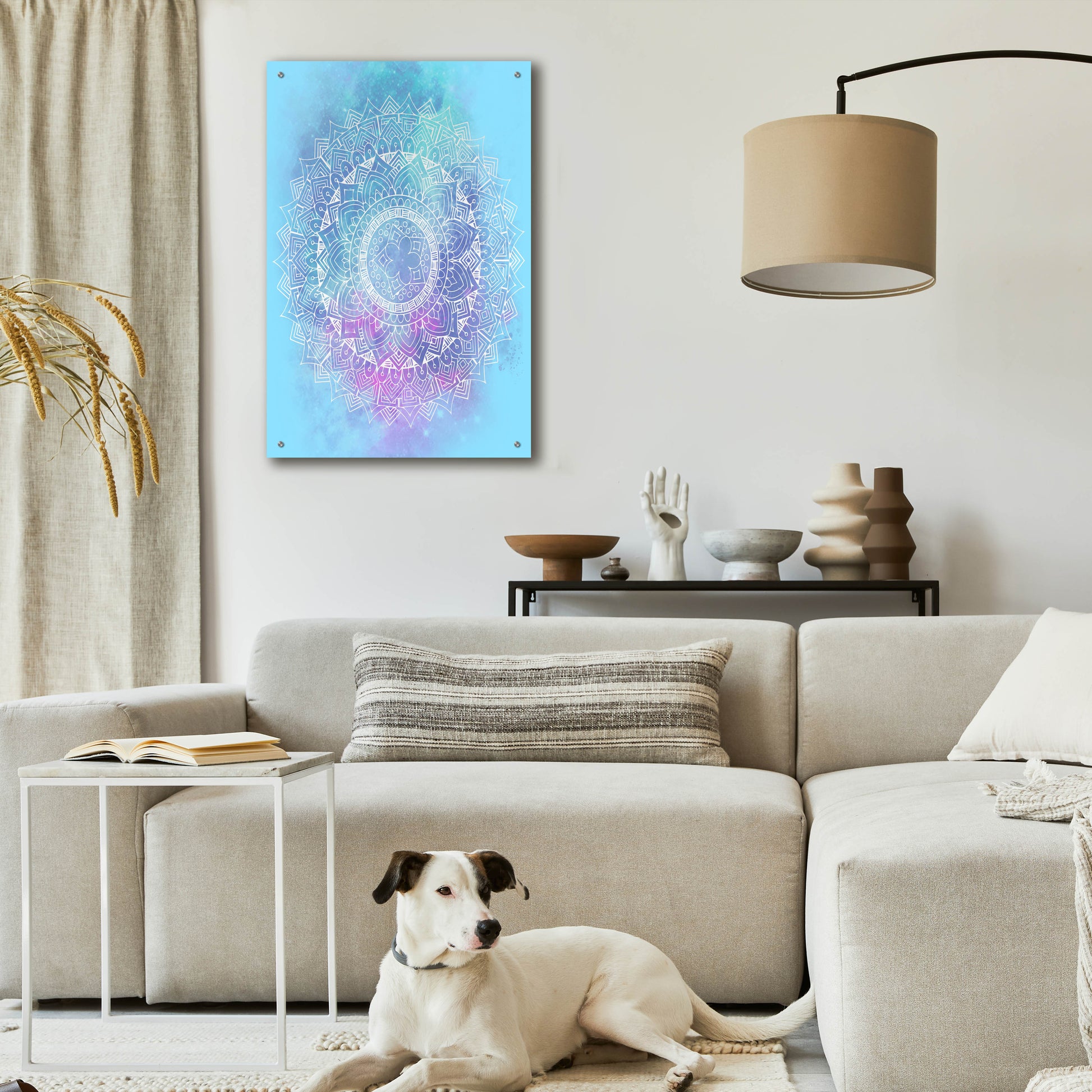 Epic Art 'Blue Mandala' by Sabrina Balbuena, Acrylic Glass Wall Art,24x36