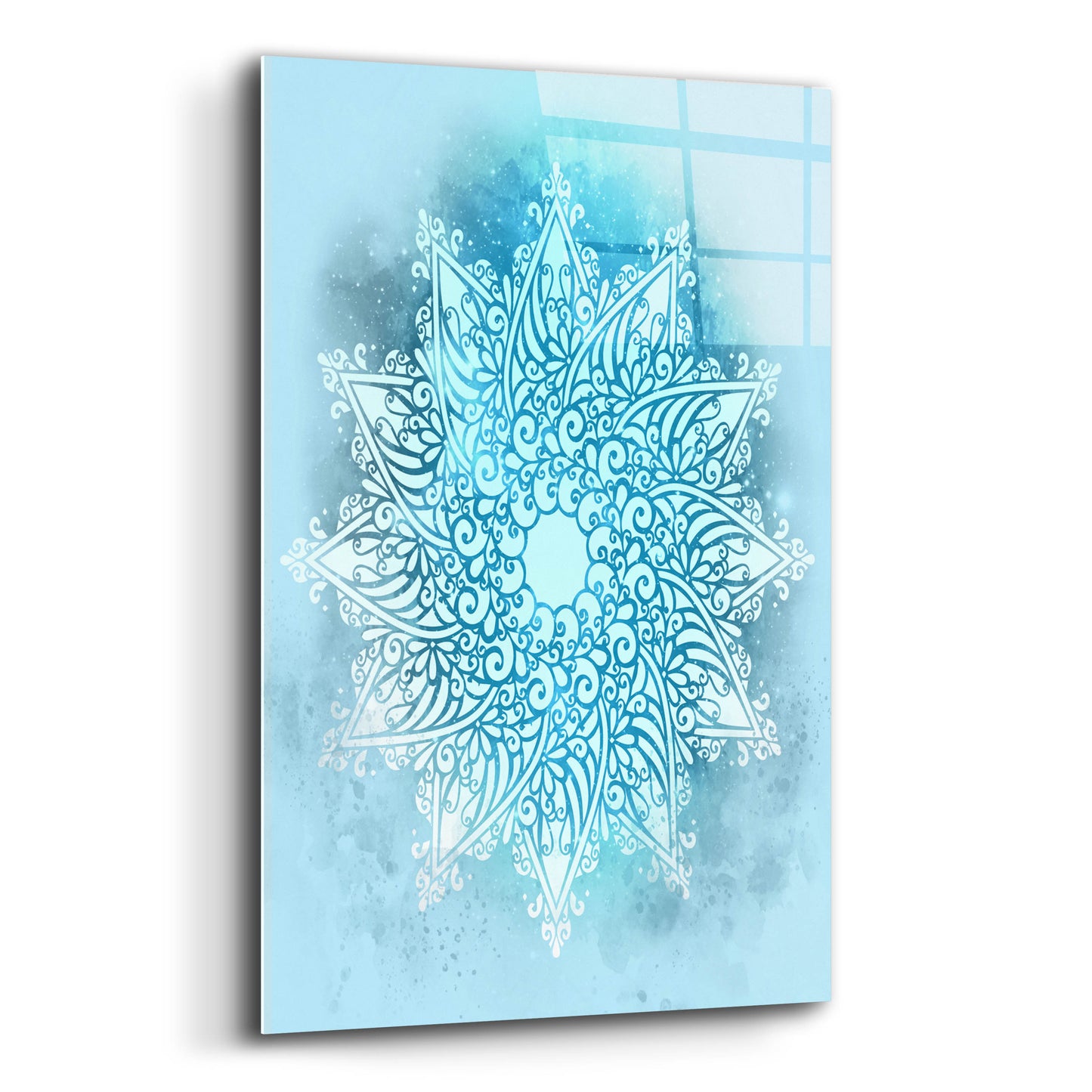 Epic Art 'Blue Mandala Stars' by Sabrina Balbuena, Acrylic Glass Wall Art,12x16