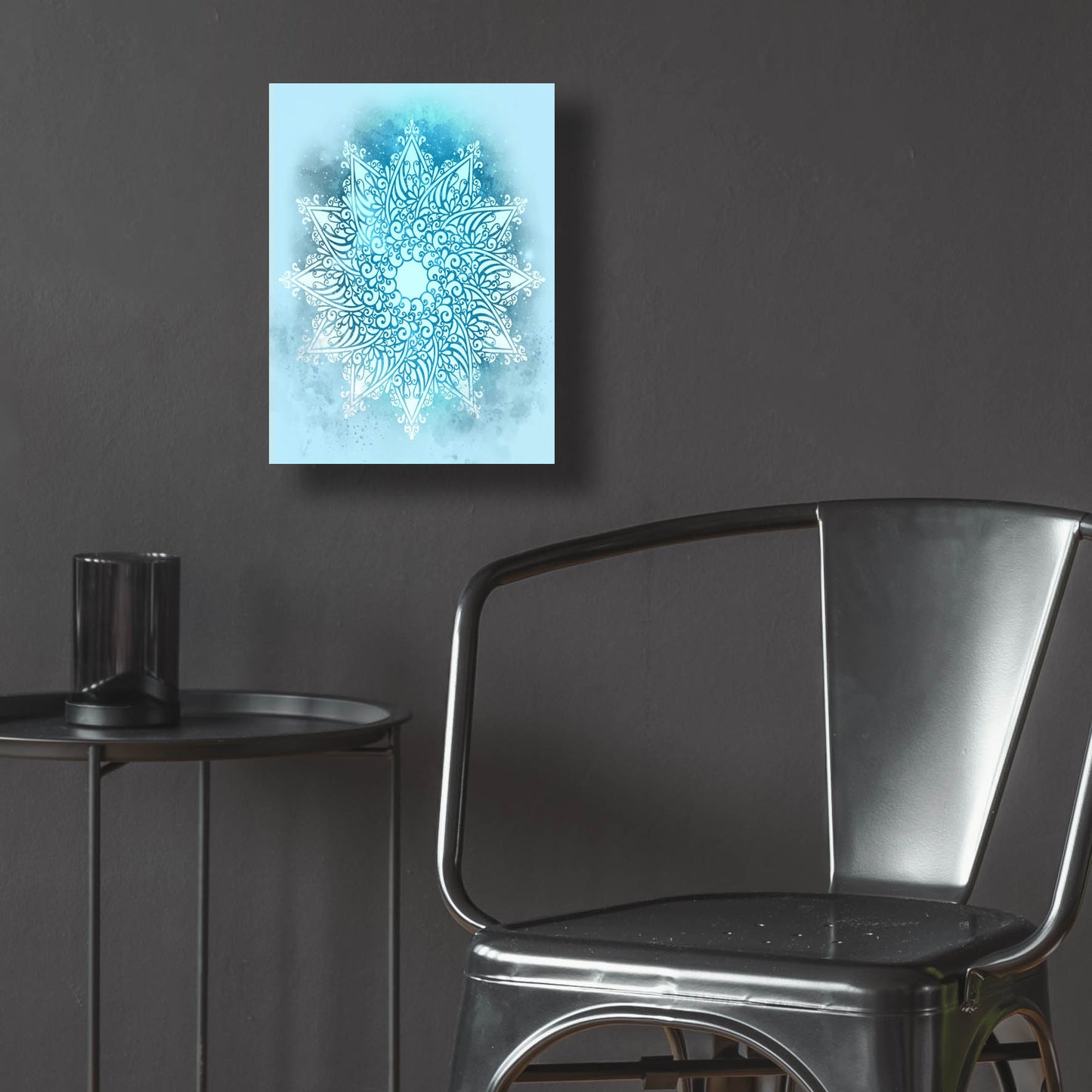 Epic Art 'Blue Mandala Stars' by Sabrina Balbuena, Acrylic Glass Wall Art,12x16