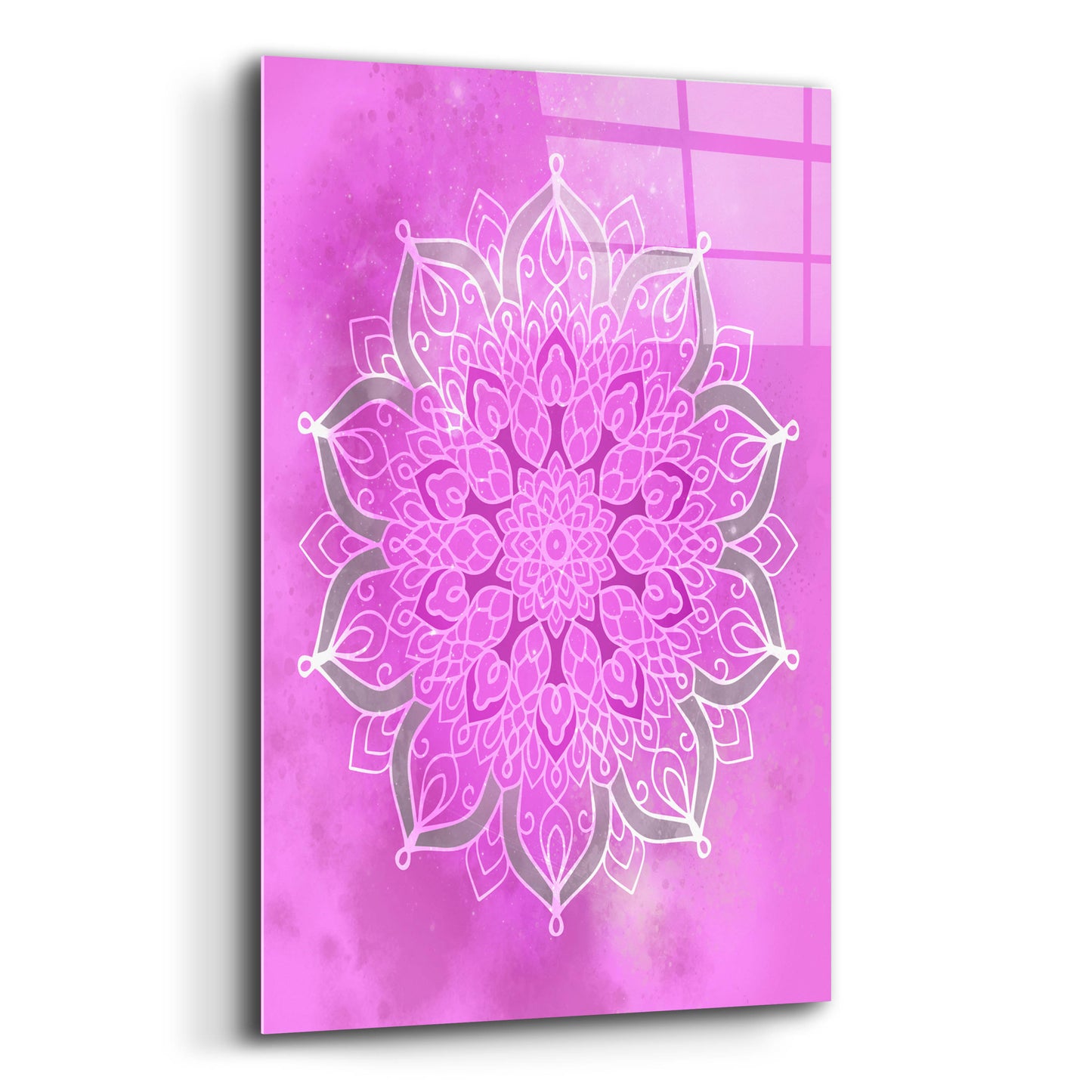 Epic Art 'Purple Mandala Stars' by Sabrina Balbuena, Acrylic Glass Wall Art,12x16