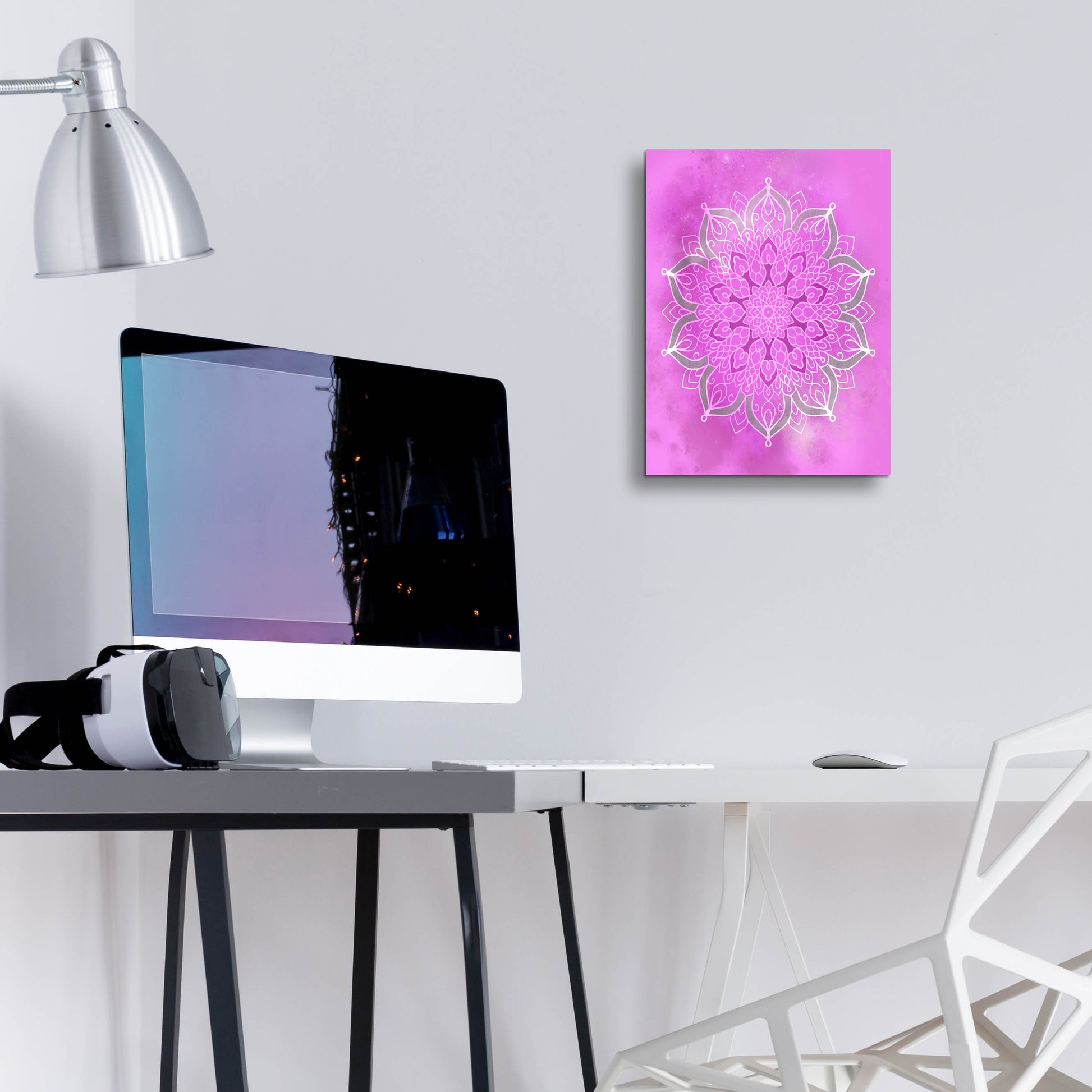 Epic Art 'Purple Mandala Stars' by Sabrina Balbuena, Acrylic Glass Wall Art,12x16