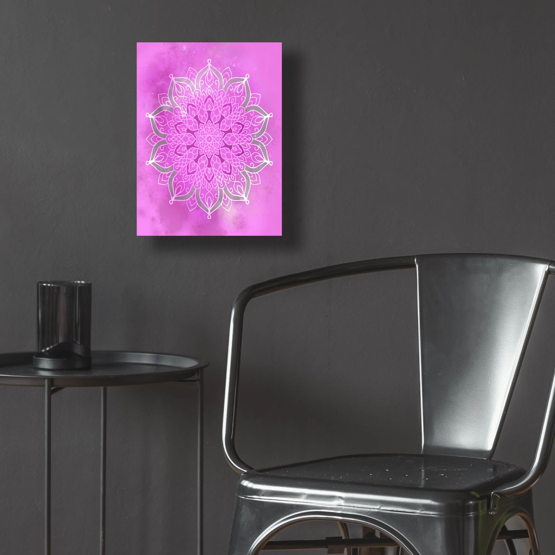 Epic Art 'Purple Mandala Stars' by Sabrina Balbuena, Acrylic Glass Wall Art,12x16