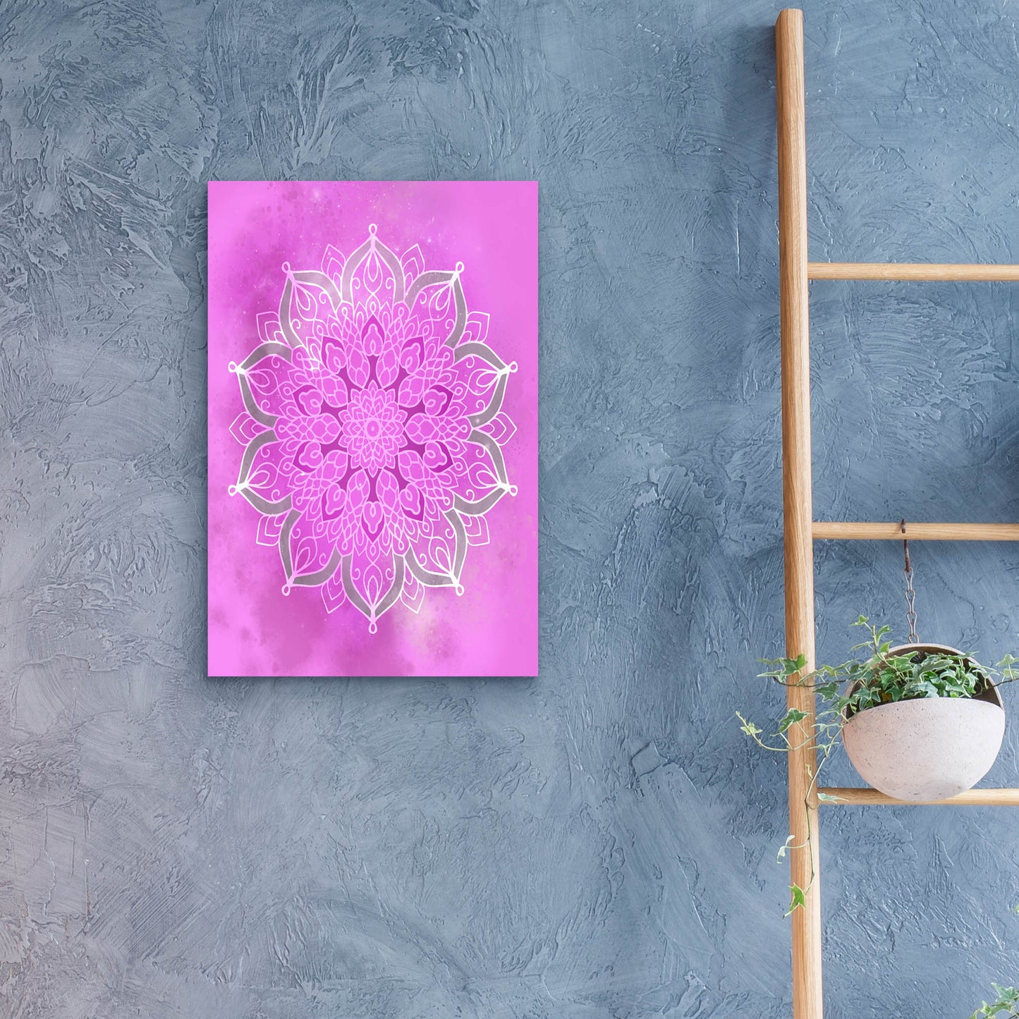 Epic Art 'Purple Mandala Stars' by Sabrina Balbuena, Acrylic Glass Wall Art,16x24