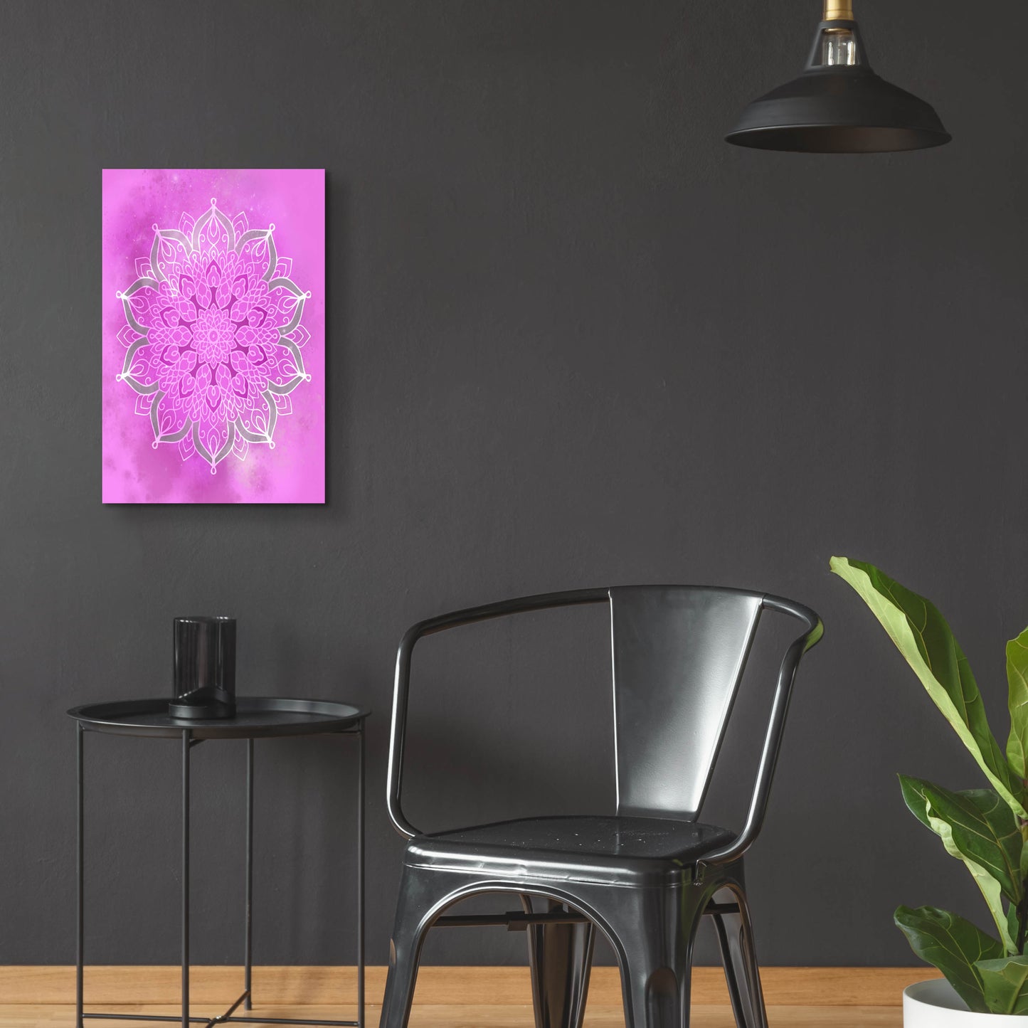 Epic Art 'Purple Mandala Stars' by Sabrina Balbuena, Acrylic Glass Wall Art,16x24